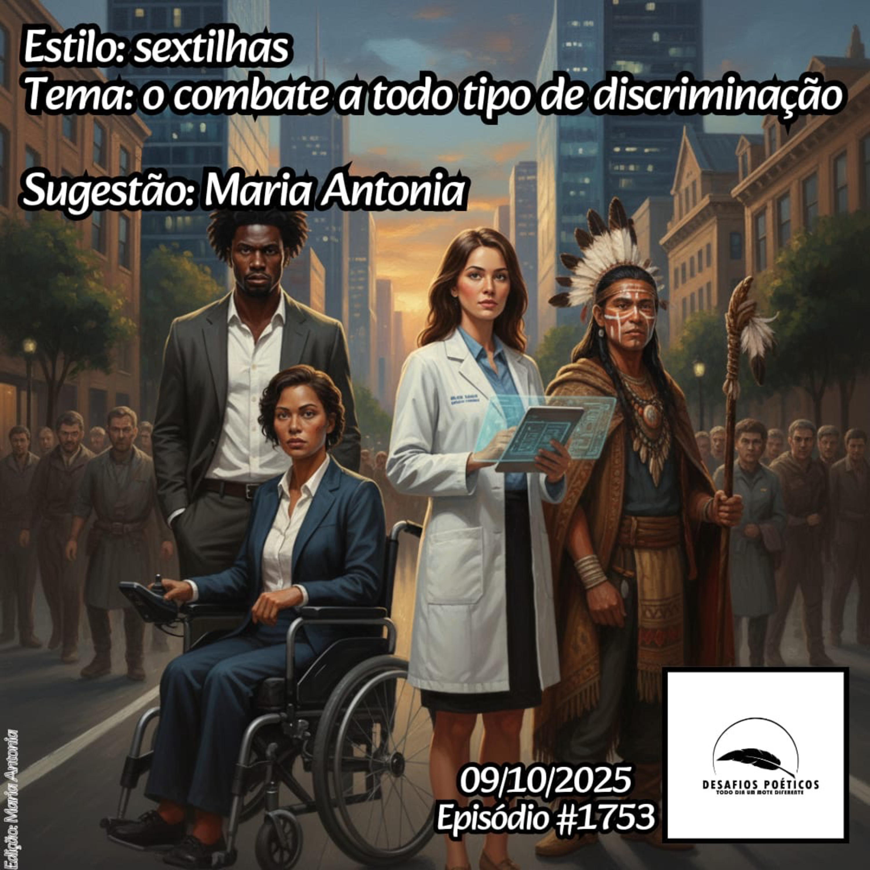 Estilo: Sextilhas. Tema: O combate a todo tipo de discriminação. Sugestão: Maria Antonia. # 1753. episode artwork