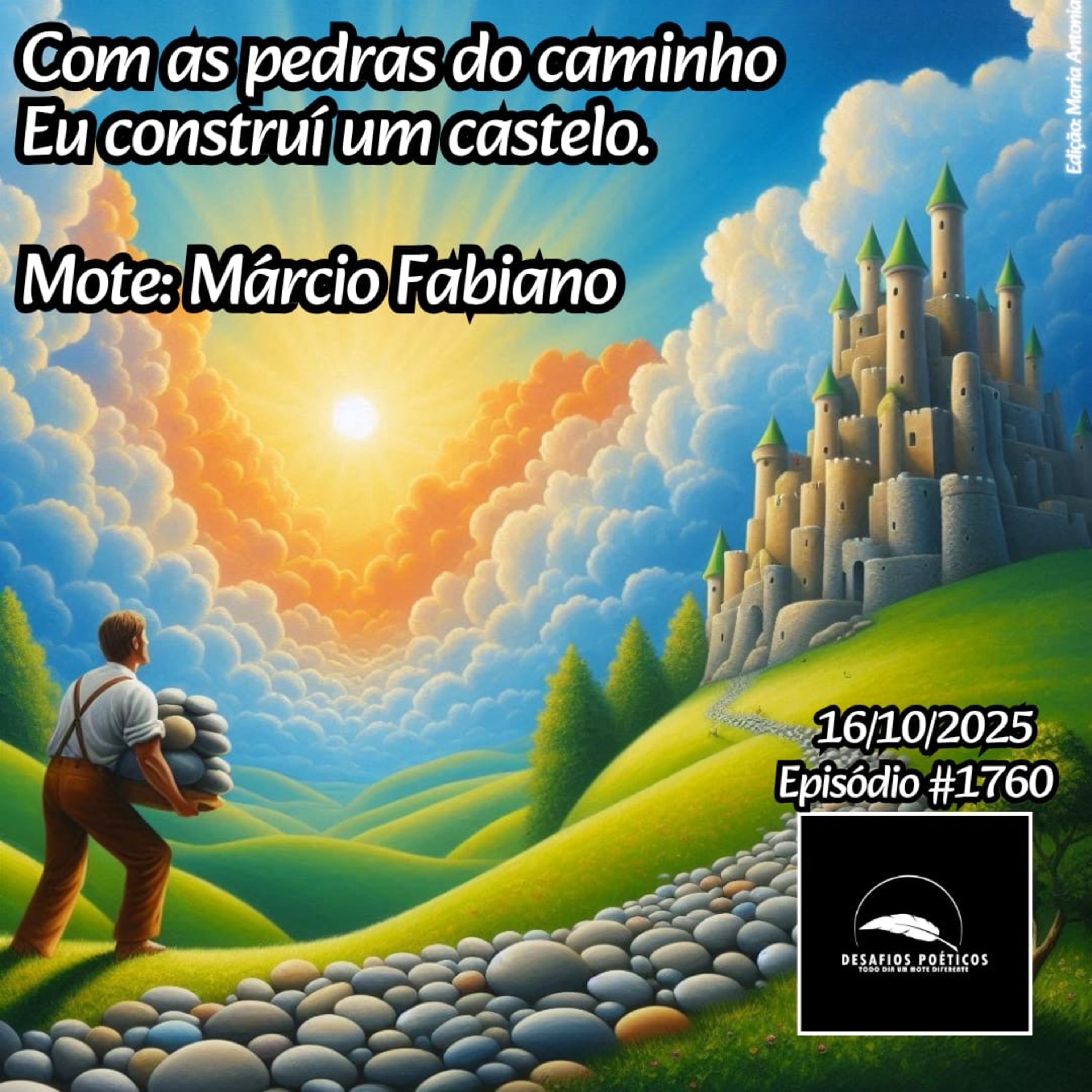 Com as pedras do caminho, eu construí um castelo. Mote: Márcio Fabiano. #1760. episode artwork