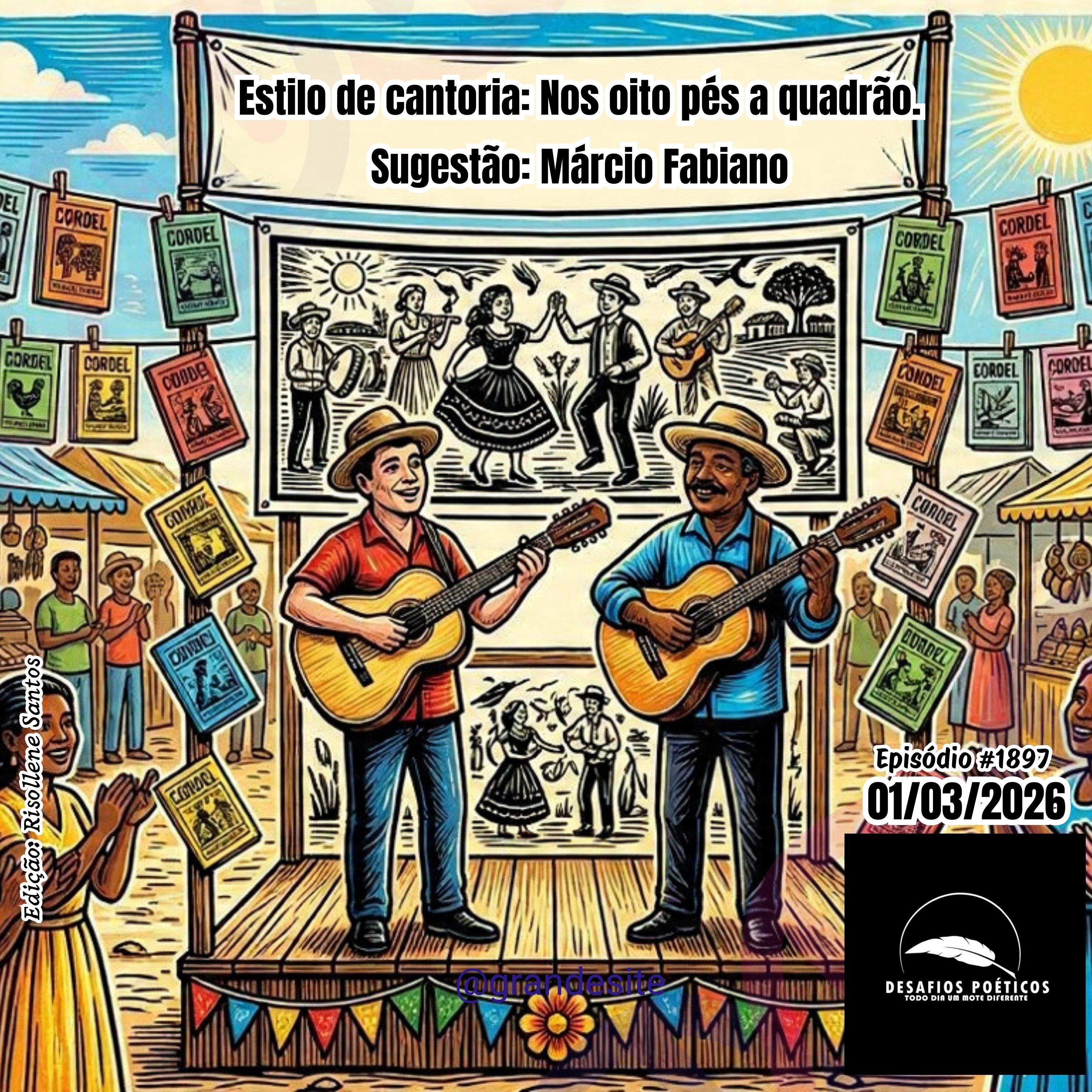 Estilo de Cantoria: Nos oito pés a quadrão. Sugestão: Márcio Fabiano. #1897 episode artwork