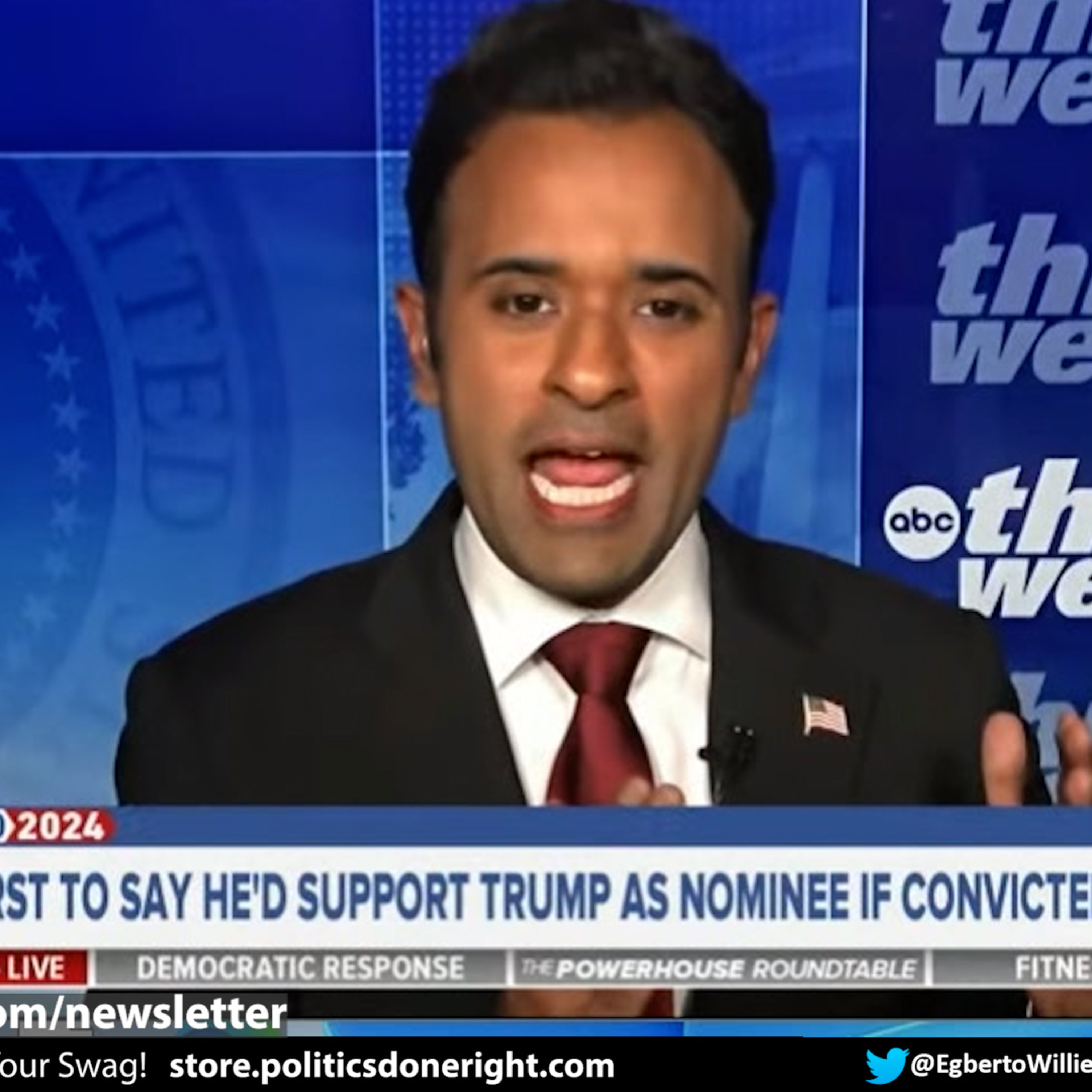 Stephanopoulos grills Ramaswamy, who was Trumpier than Trump with the same missing morality.