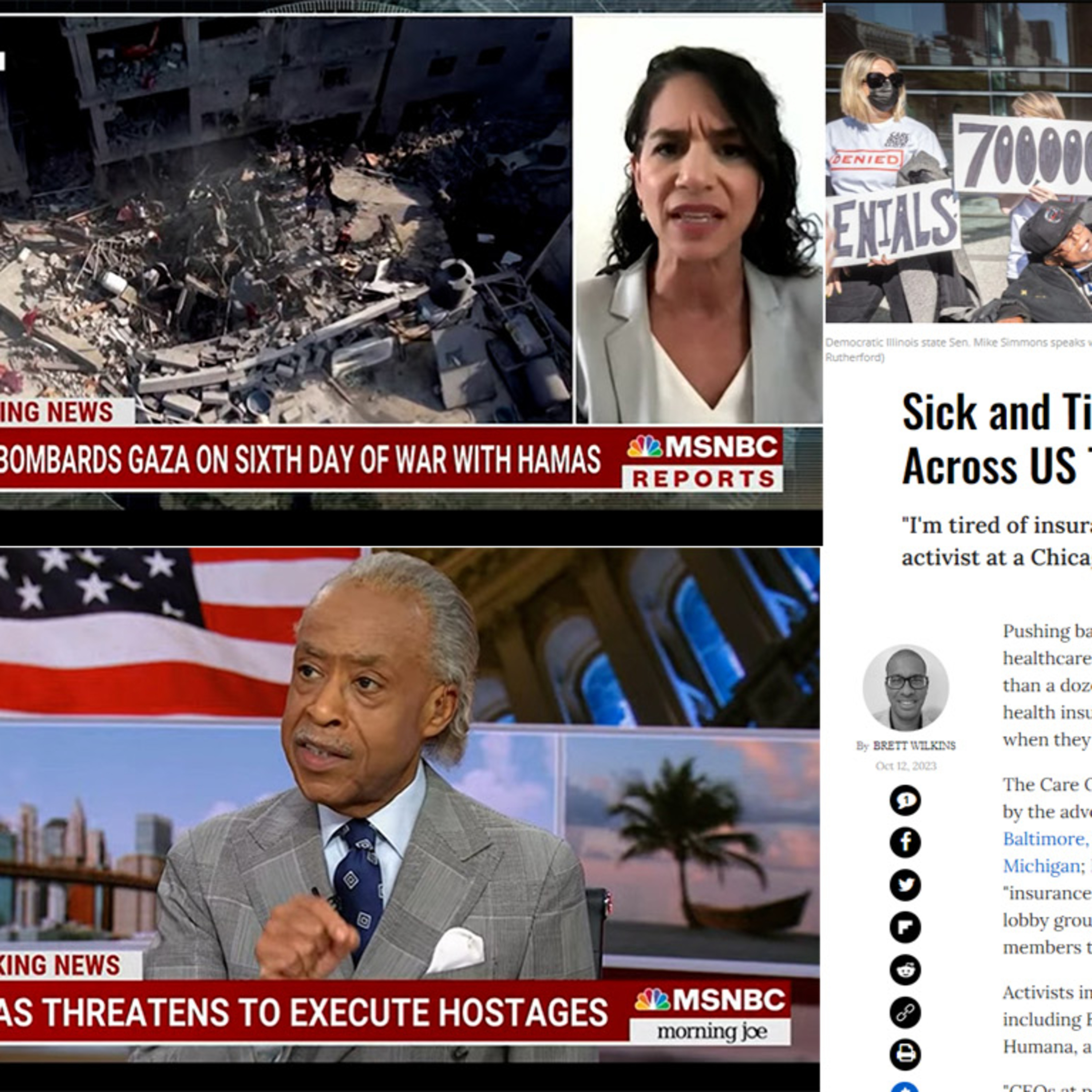 Rare Palestinian woman's perspective on MSM. Did Sharpton slip on special media access