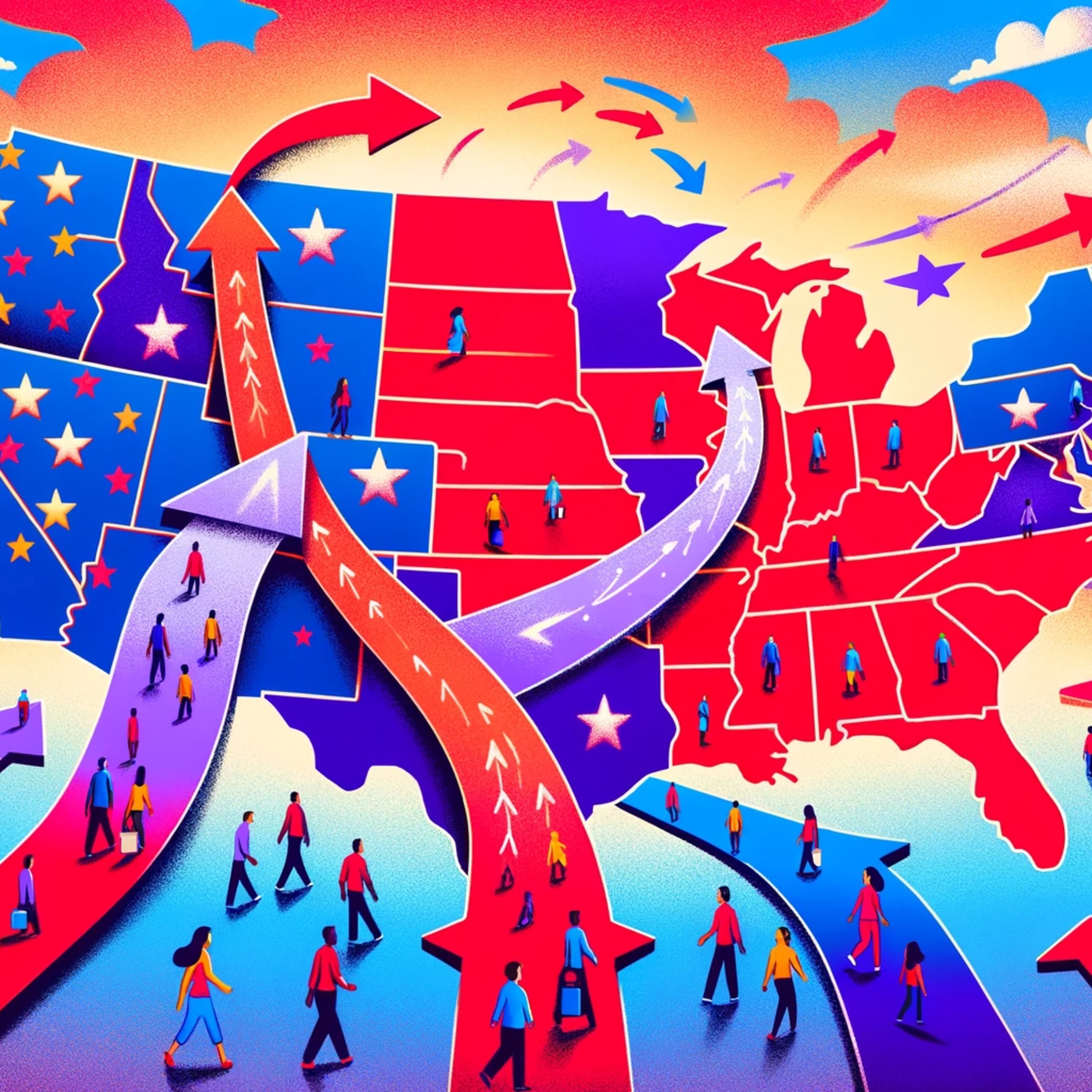 Many Americans are moving from Red States to Blue States. Red States ...