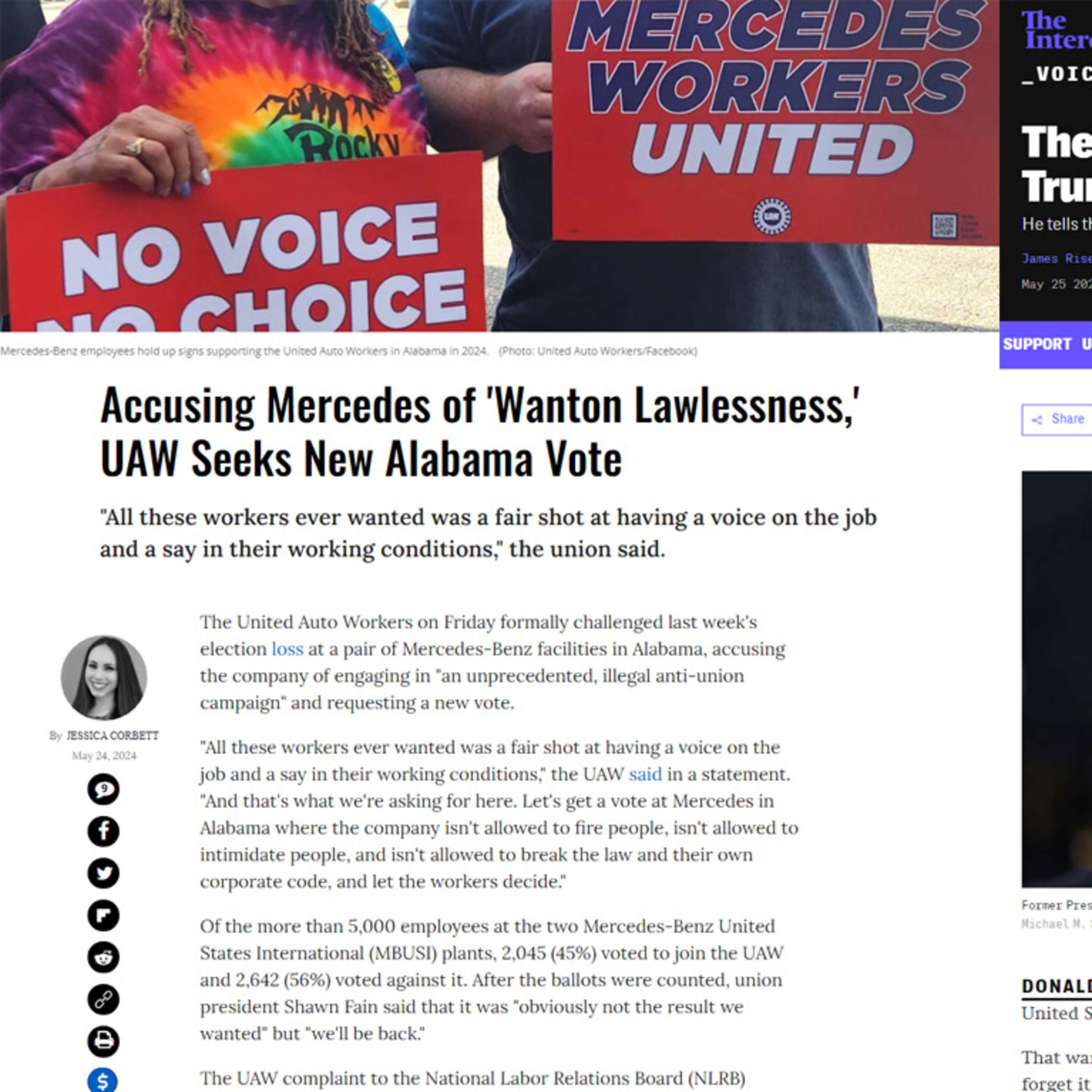 Union vote fails in Alabama. The Media Still Doesn’t Grasp the Danger of Trump.