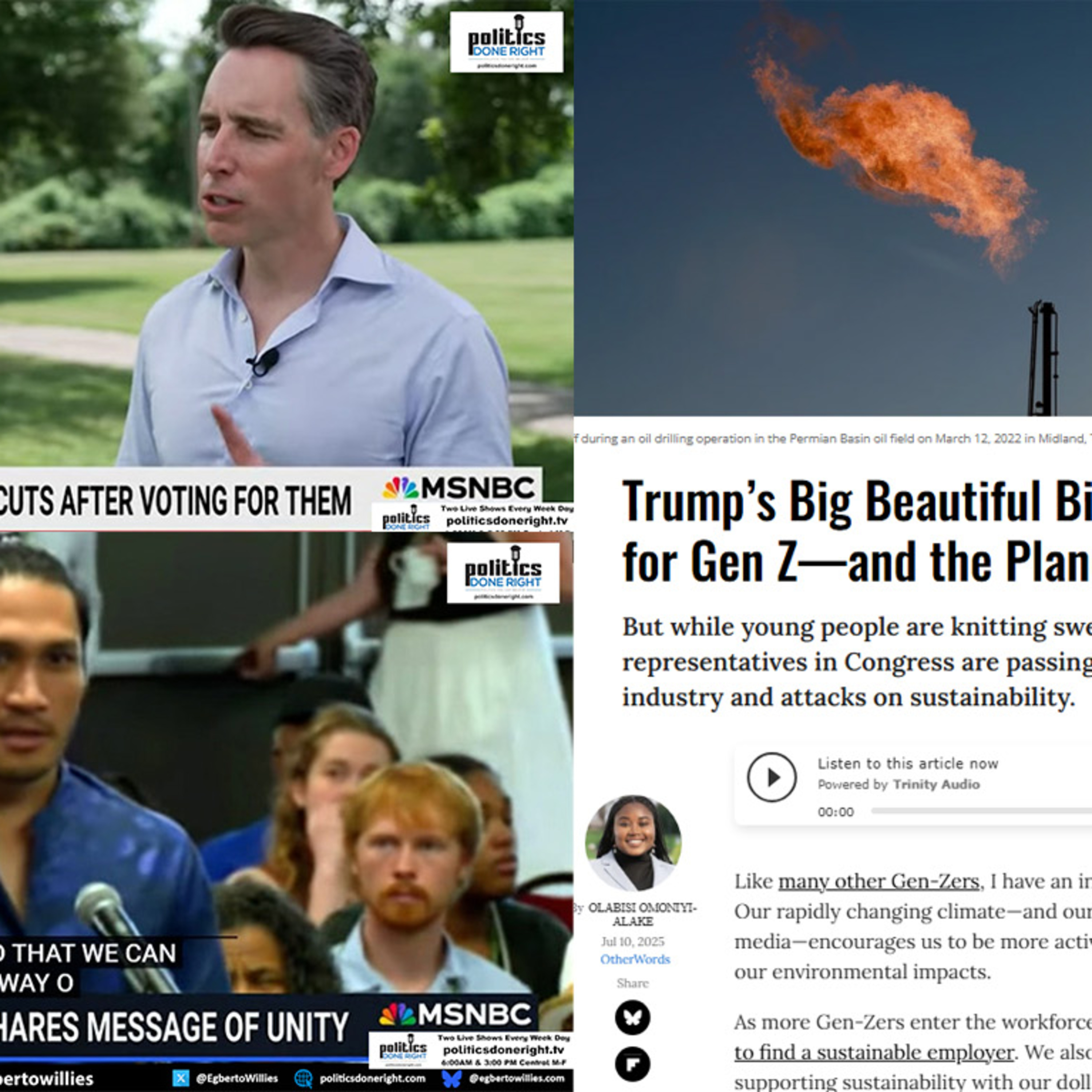 Blame Trump, Abbott, Patrick for Guadalupe deaths. Sen. Hawley retreats. Listen to this Hawaiian.