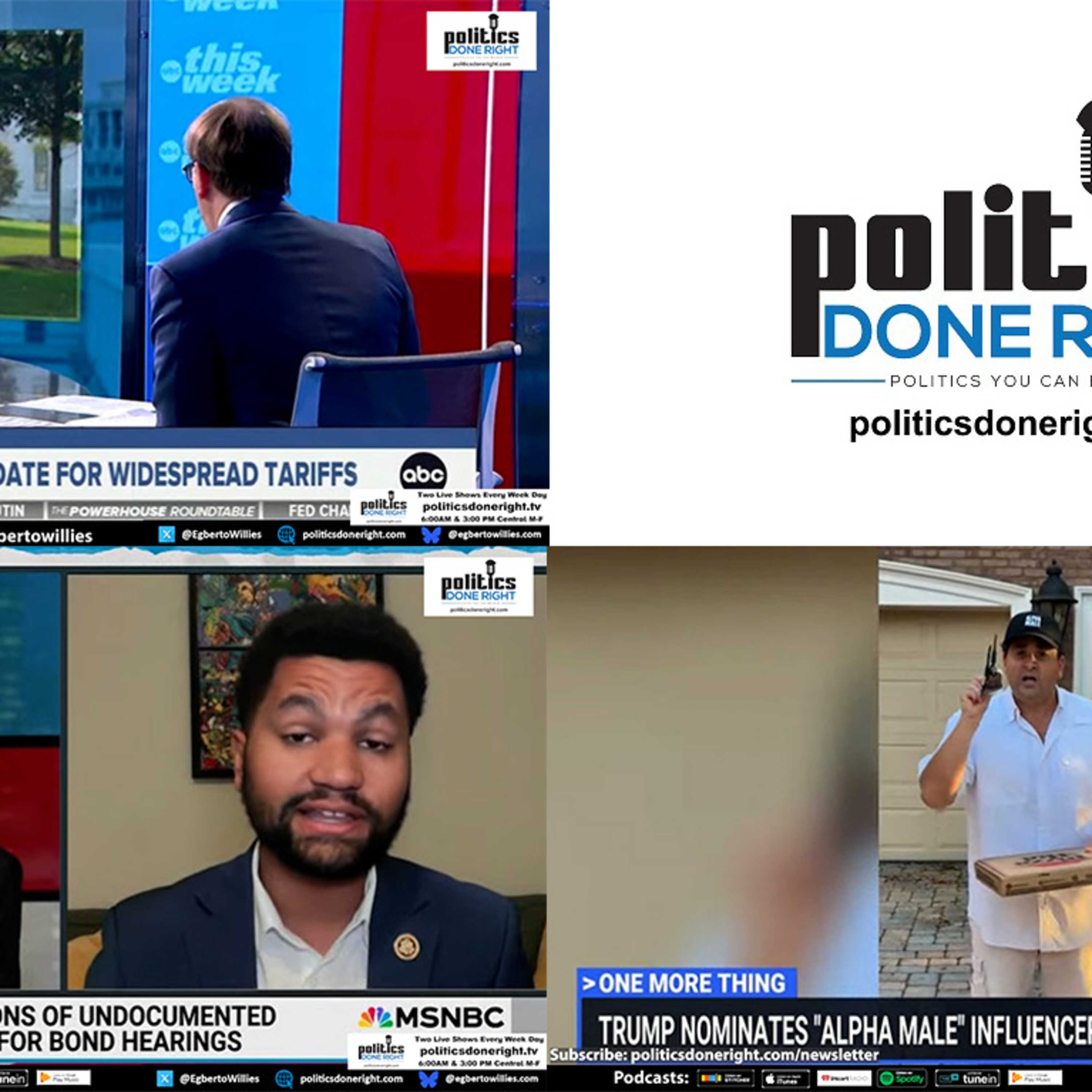 Ethnic cleansing in America has begun. ABC host allows Trump lies. Incompetent admin. Tariffs.