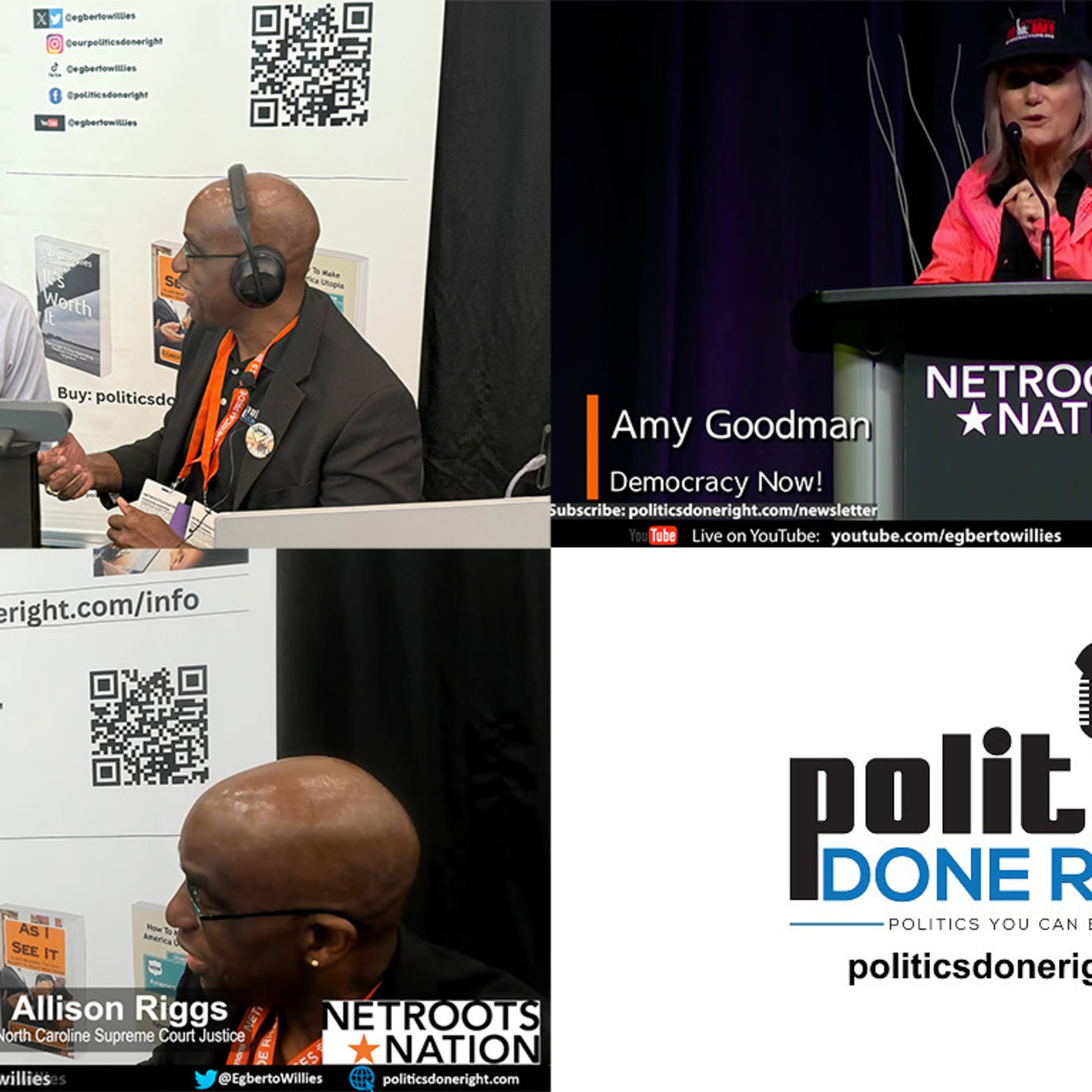 Beto O'Rourke, NC Supreme Court Justice Riggs, and Amy Goodman speak on our progressive fight.