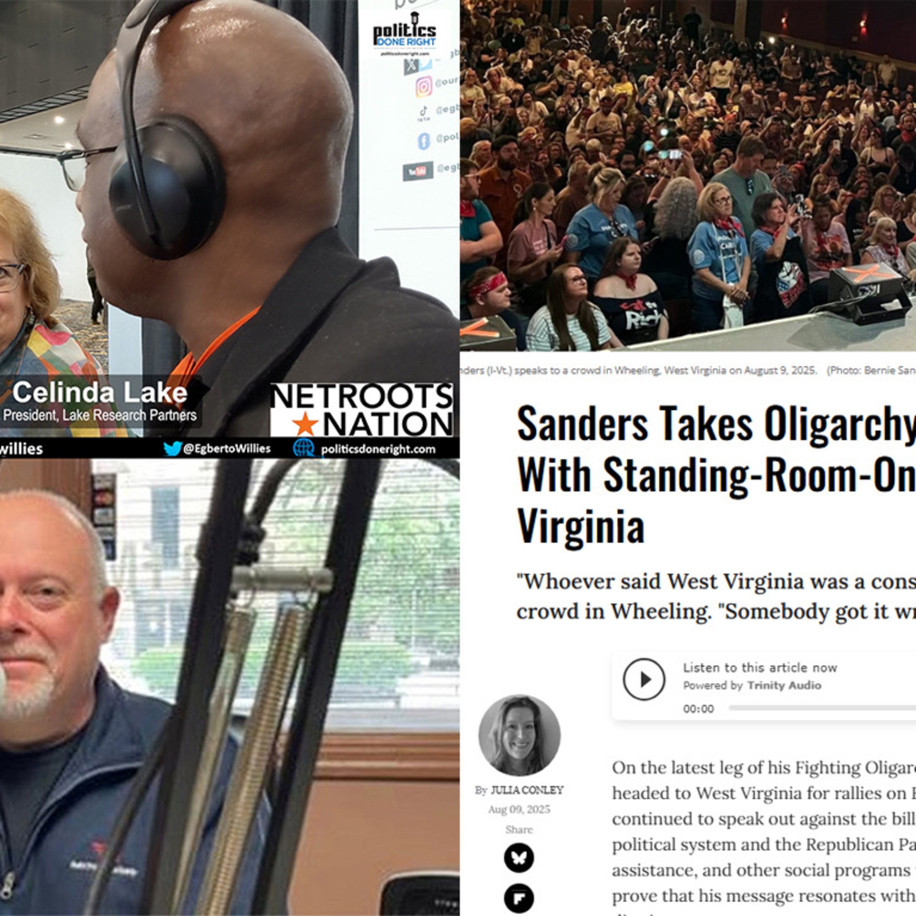 Pollster Celinda Lake calls out fascism. Sanders takes fight to Appalachia. Neil Aquino visits.