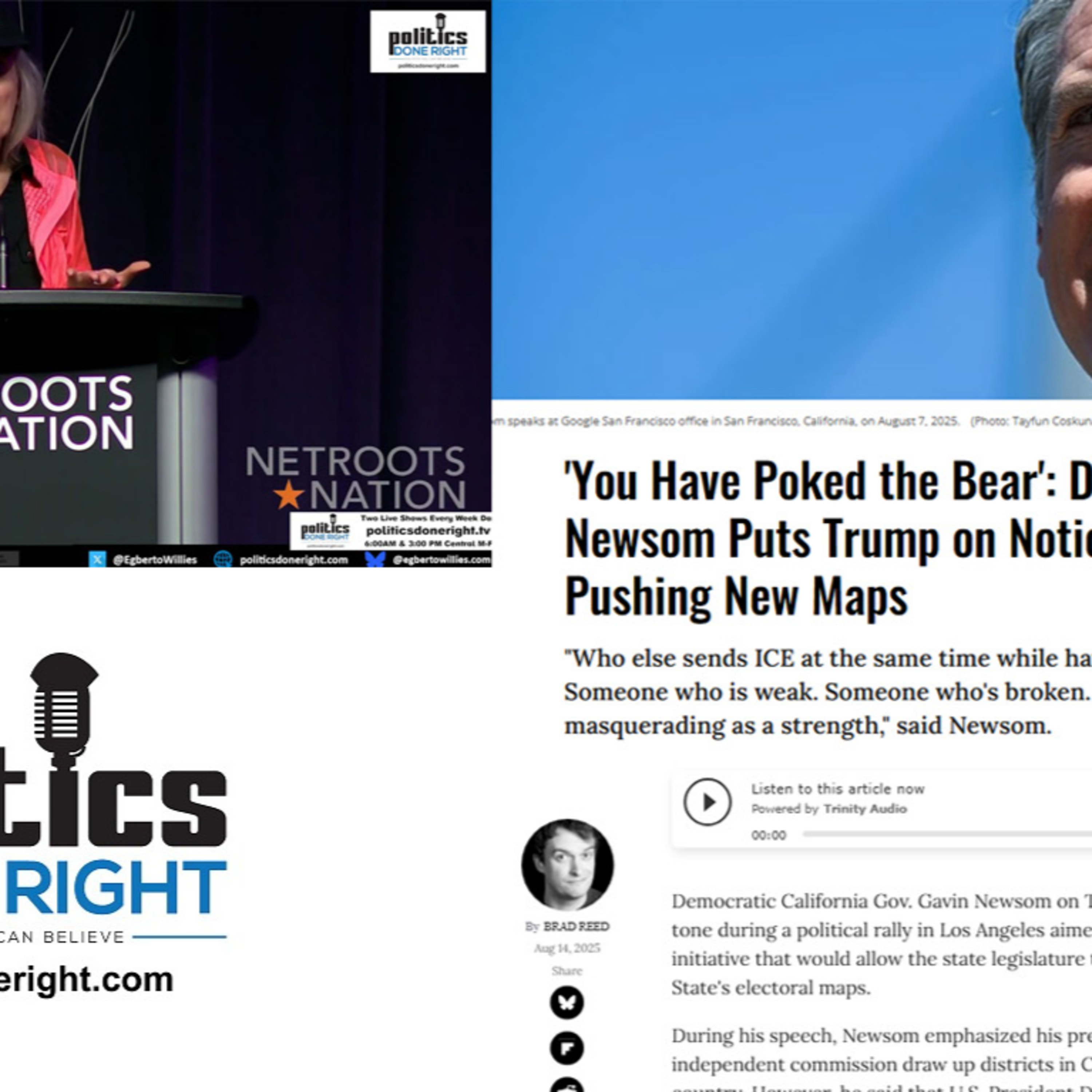 Why we must have independent media. Defiant Gavin Newsom puts Trump on notice.