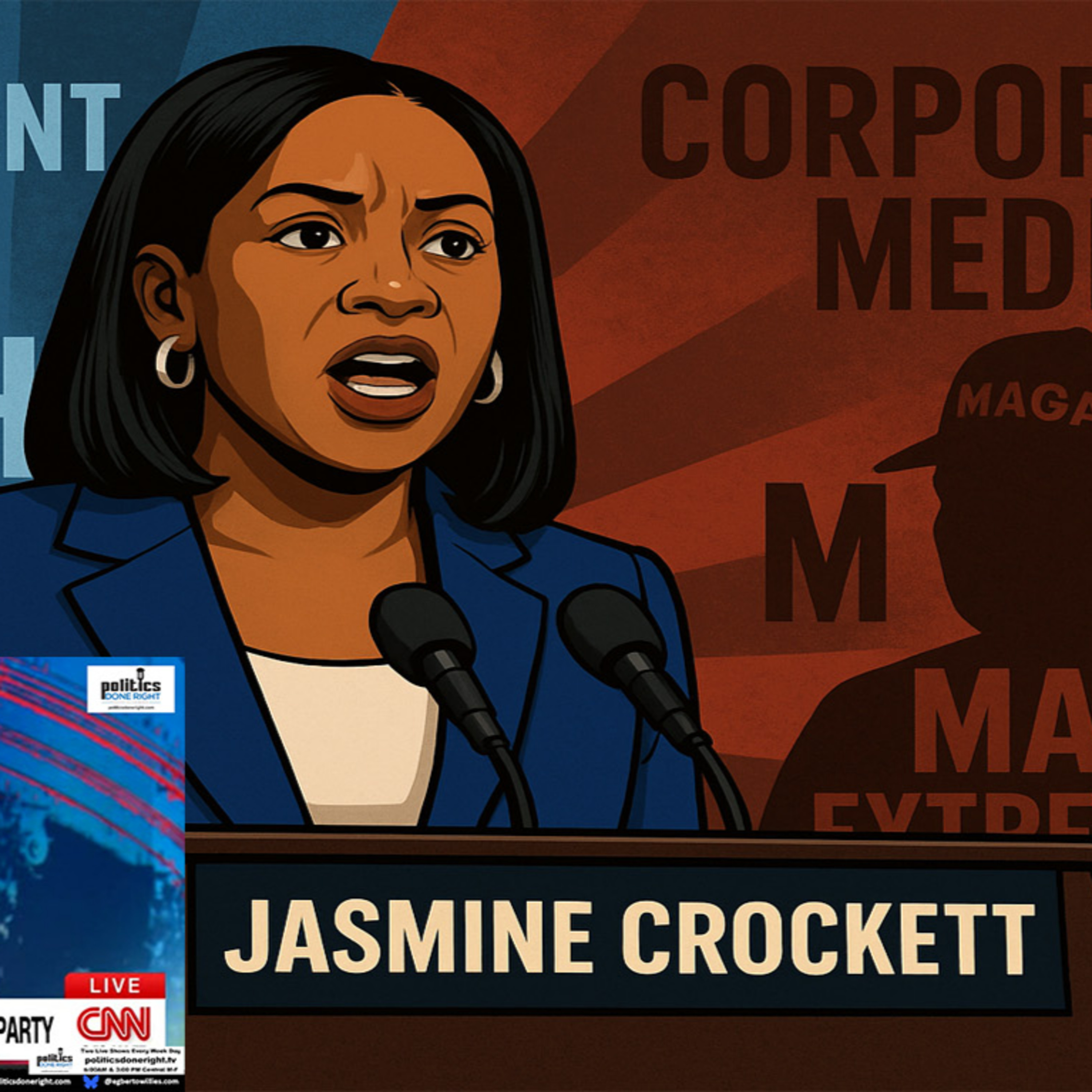 Jasmine Crockett flips the script on CNN host by schooling derelict media.