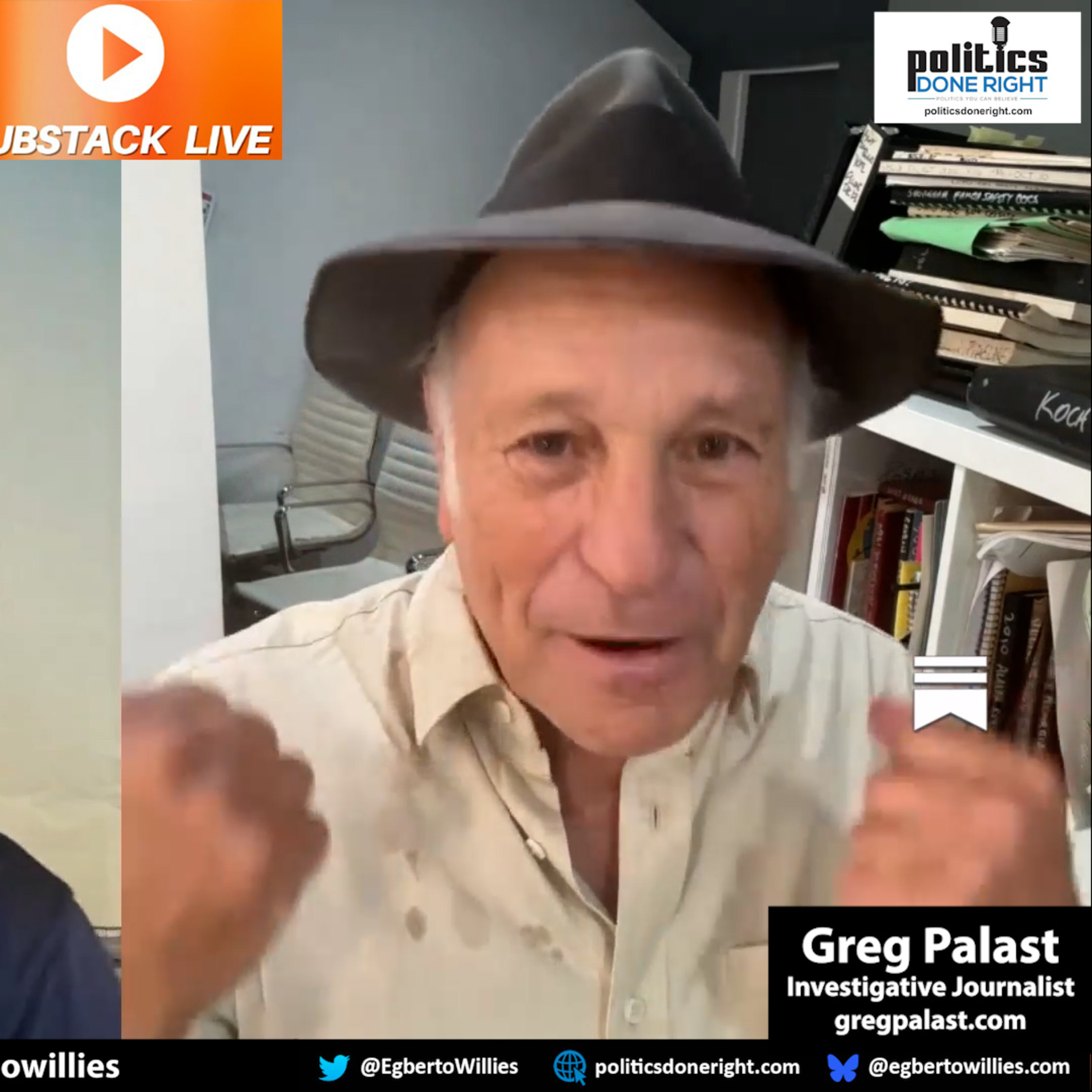 On the phone with JFK Jr. when he lost his mind -- Greg Palast talks with Egberto off the Record