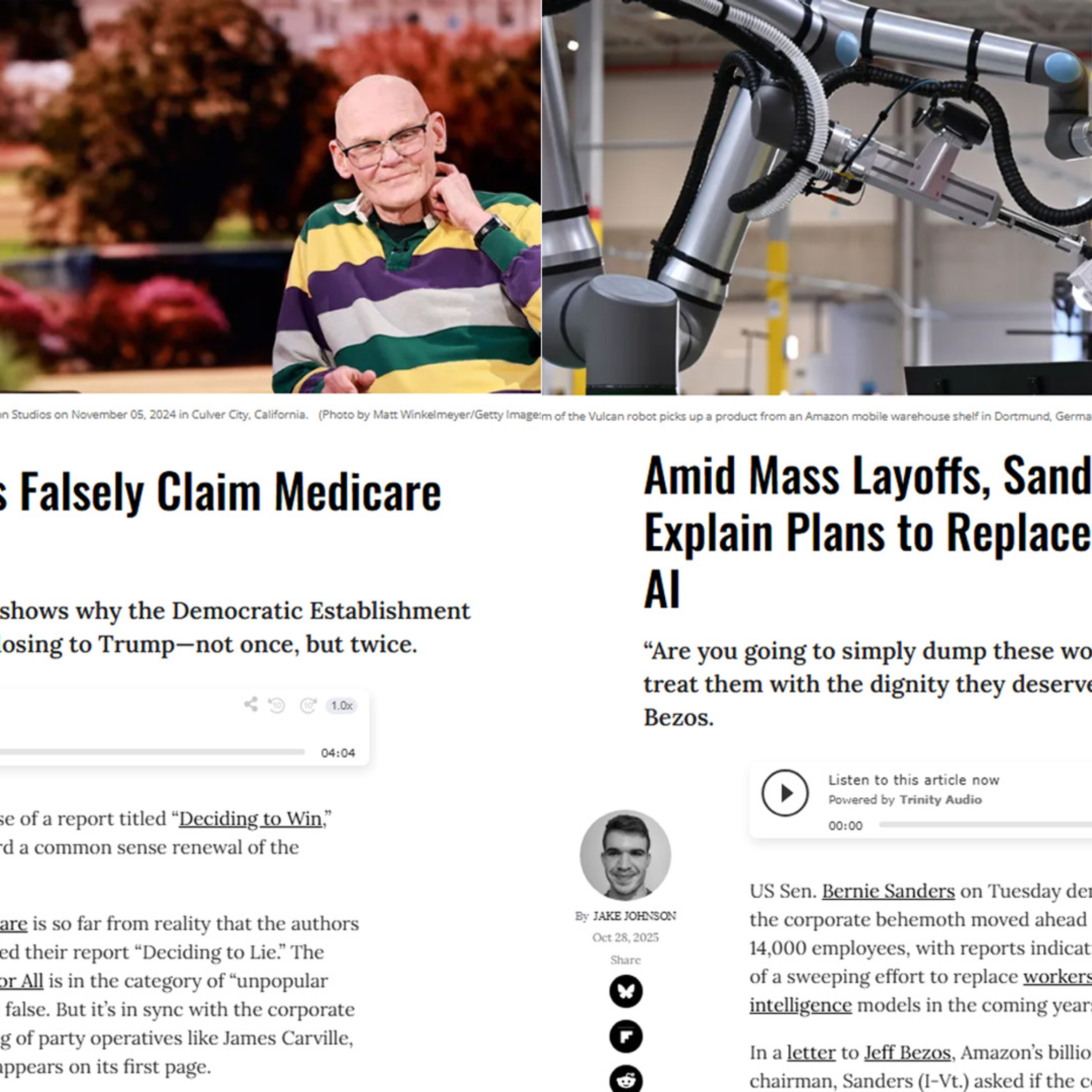 As Amazon Replaces Humans With Robots, Corporate Dems Dismiss Medicare for All