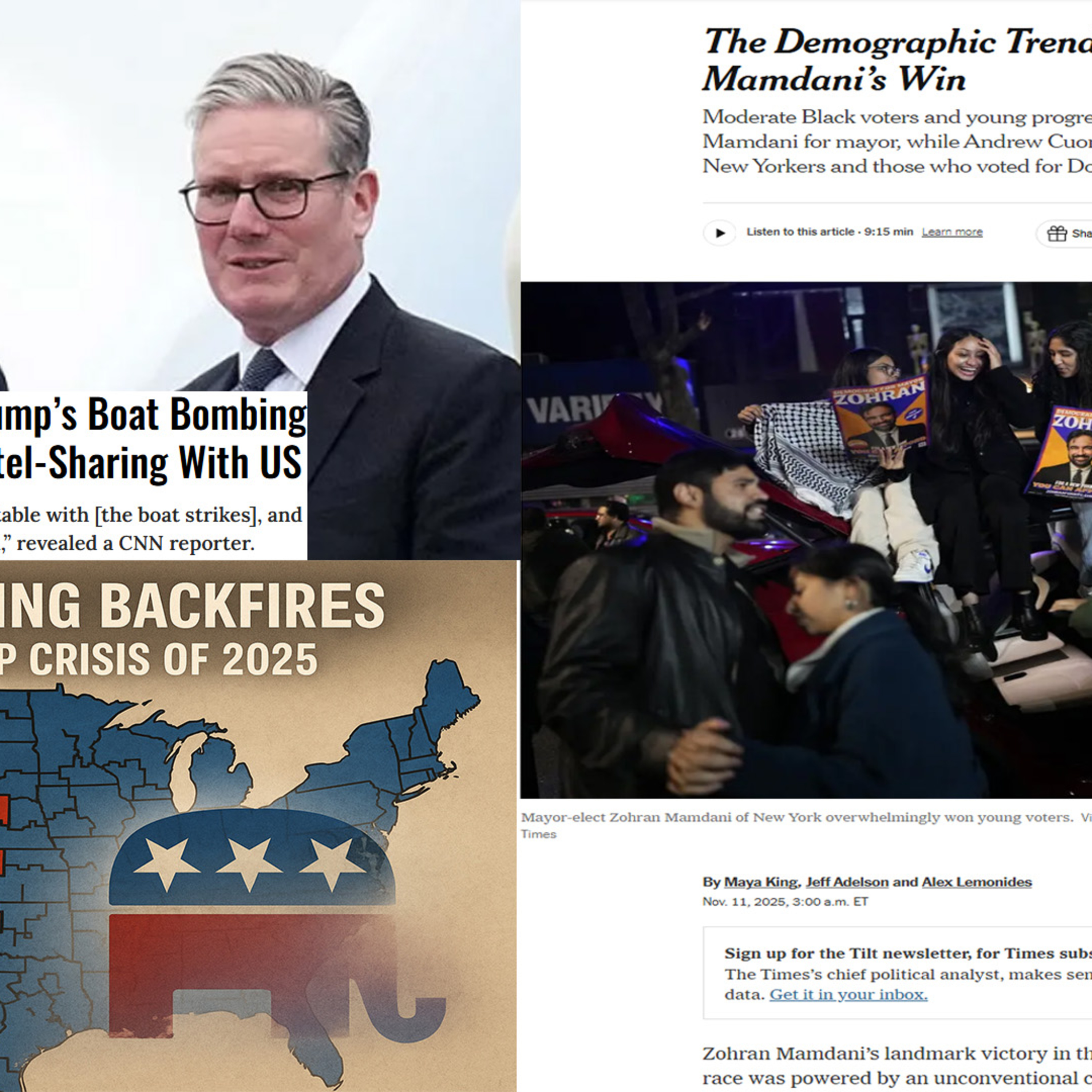 GOP Redistricting Nightmare, Mamdani’s Demographic Wave, and Trump’s Boat Bombing Fallout GOP Redistricting Nightmare, Mamdani’s Demographic Wave, and Trump’s Boat Bombing Fallout