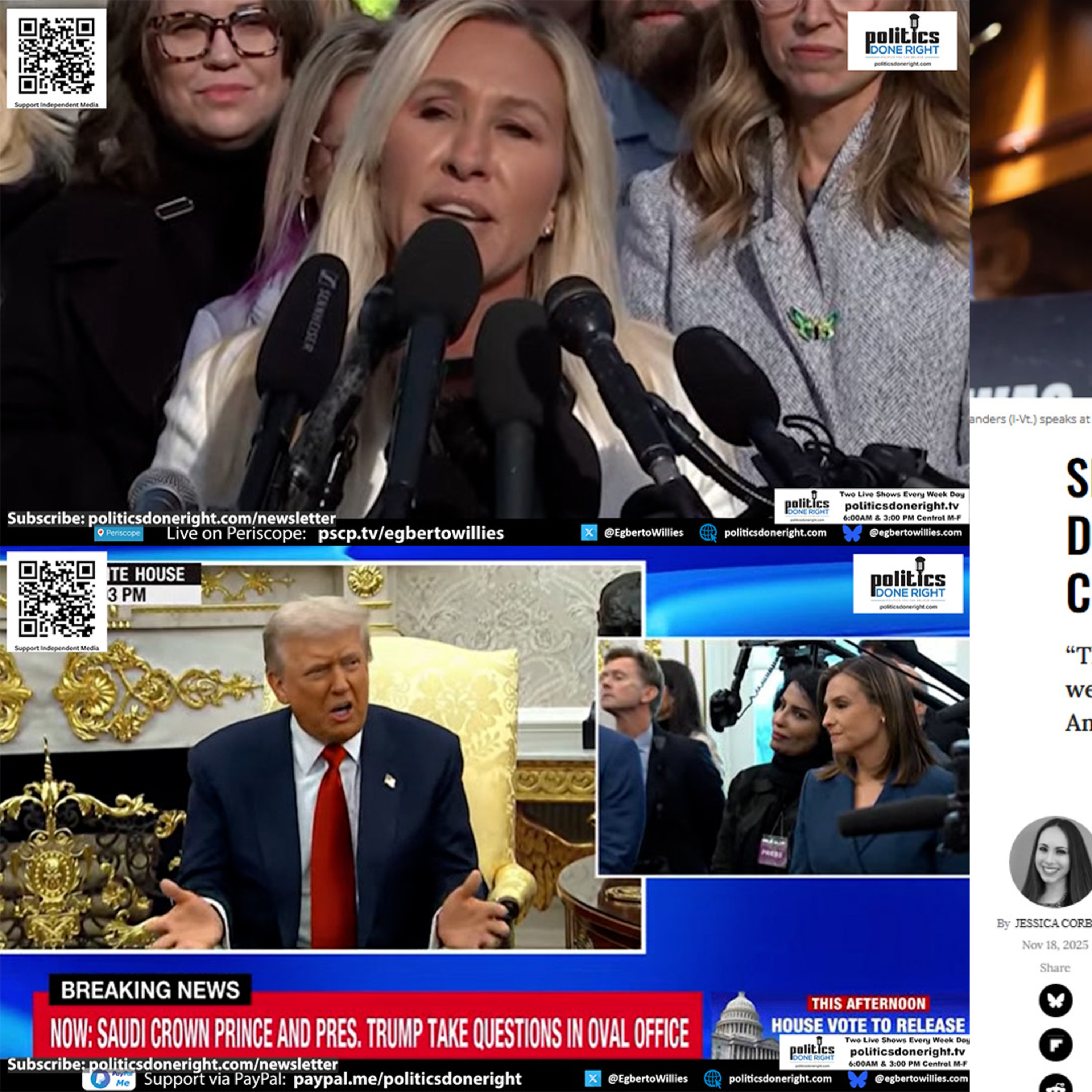 Greene Turns on Trump, Press Freedom Under Attack, and Sanders Charts a Healthcare Path Forward