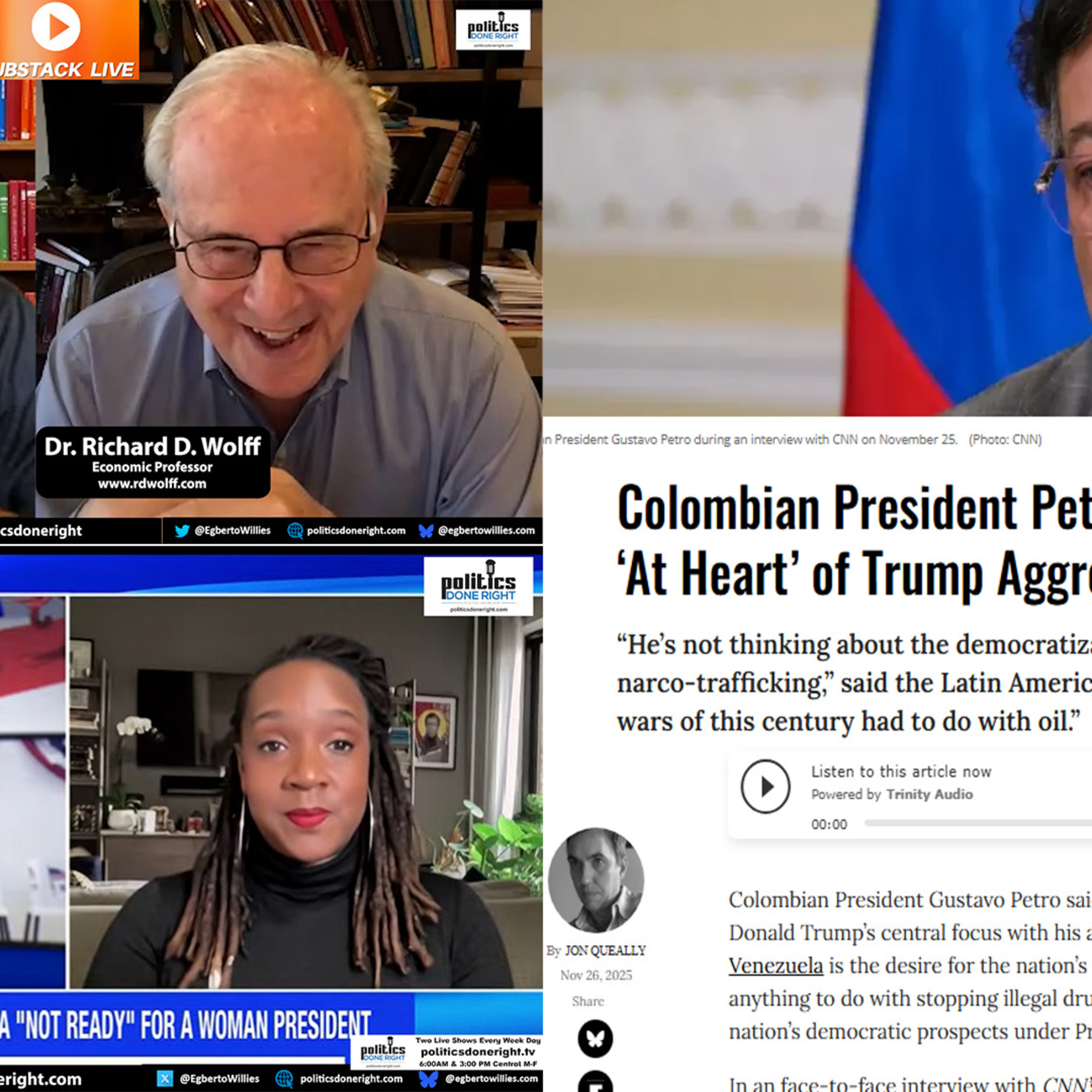 Wolff Exposes Trump’s Nationalist Capitalism as Moodie Reveals America’s Fear of Women Leaders