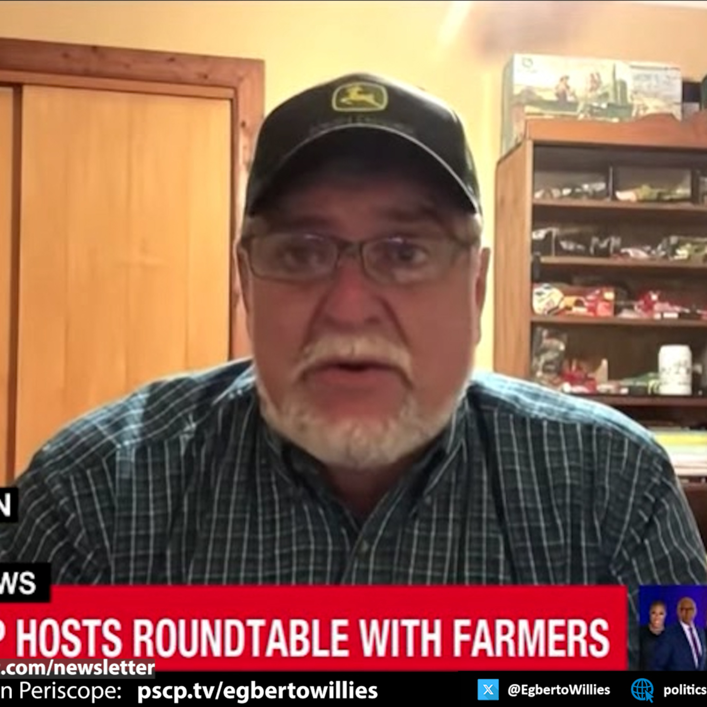 1.	A farmer calls out Trump-voting formers for their lack of business sense voting against themselves