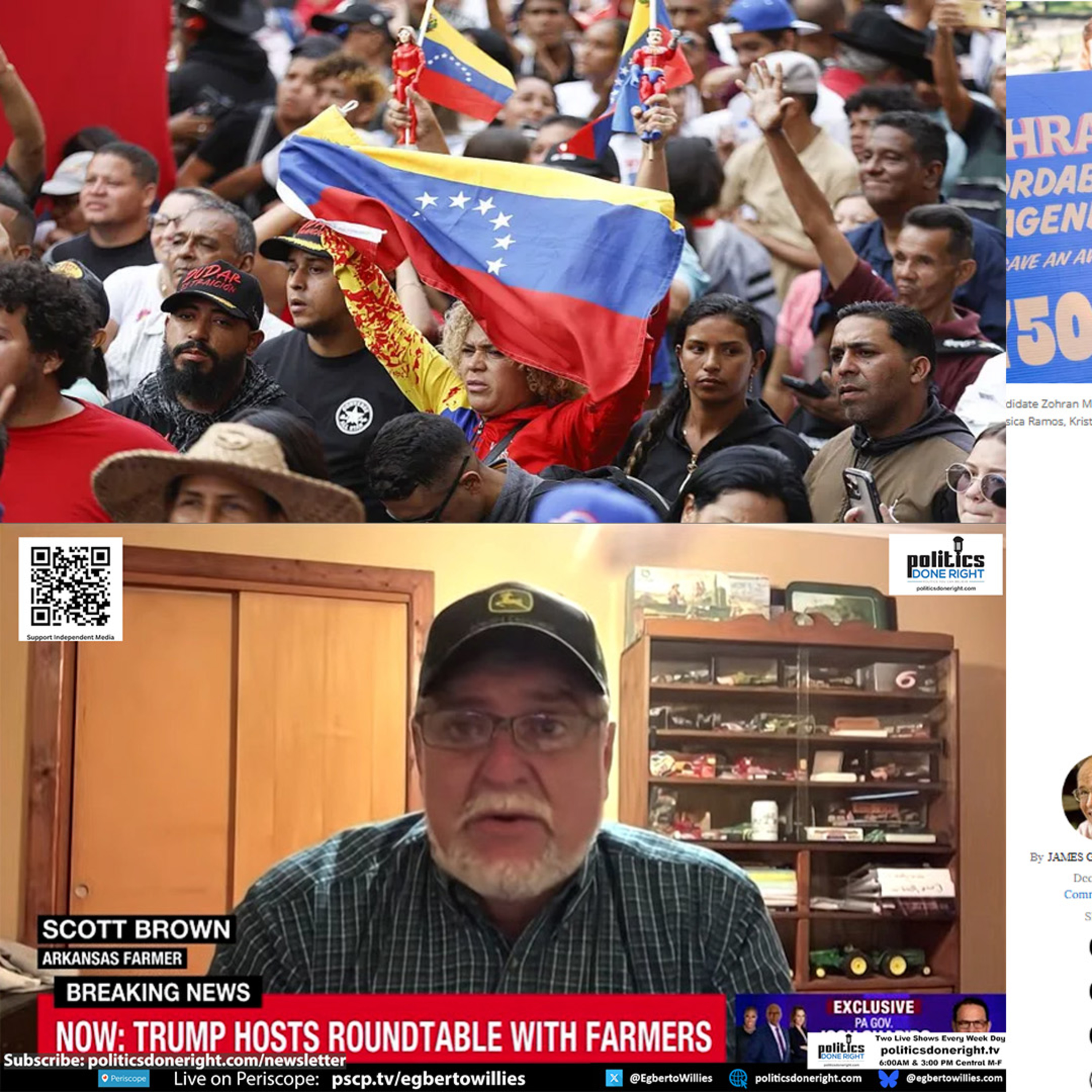 A New Movement Rises: Affordability Crisis, Trump’s Farm Disaster, and Brazil’s Venezuela Alarm