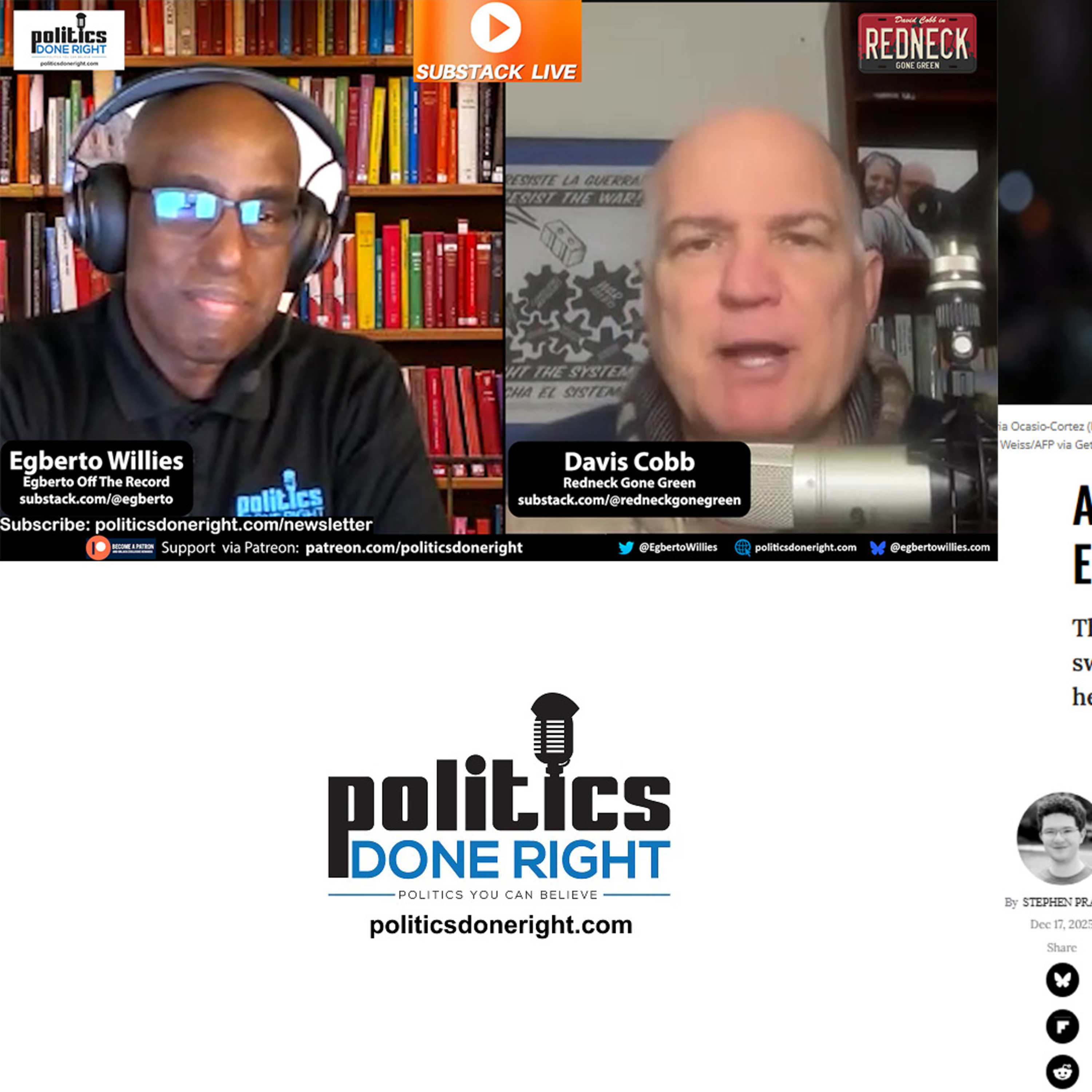 From Capitalism to Fascism: David Cobb Explains the Crisis as AOC Beats JD Vance