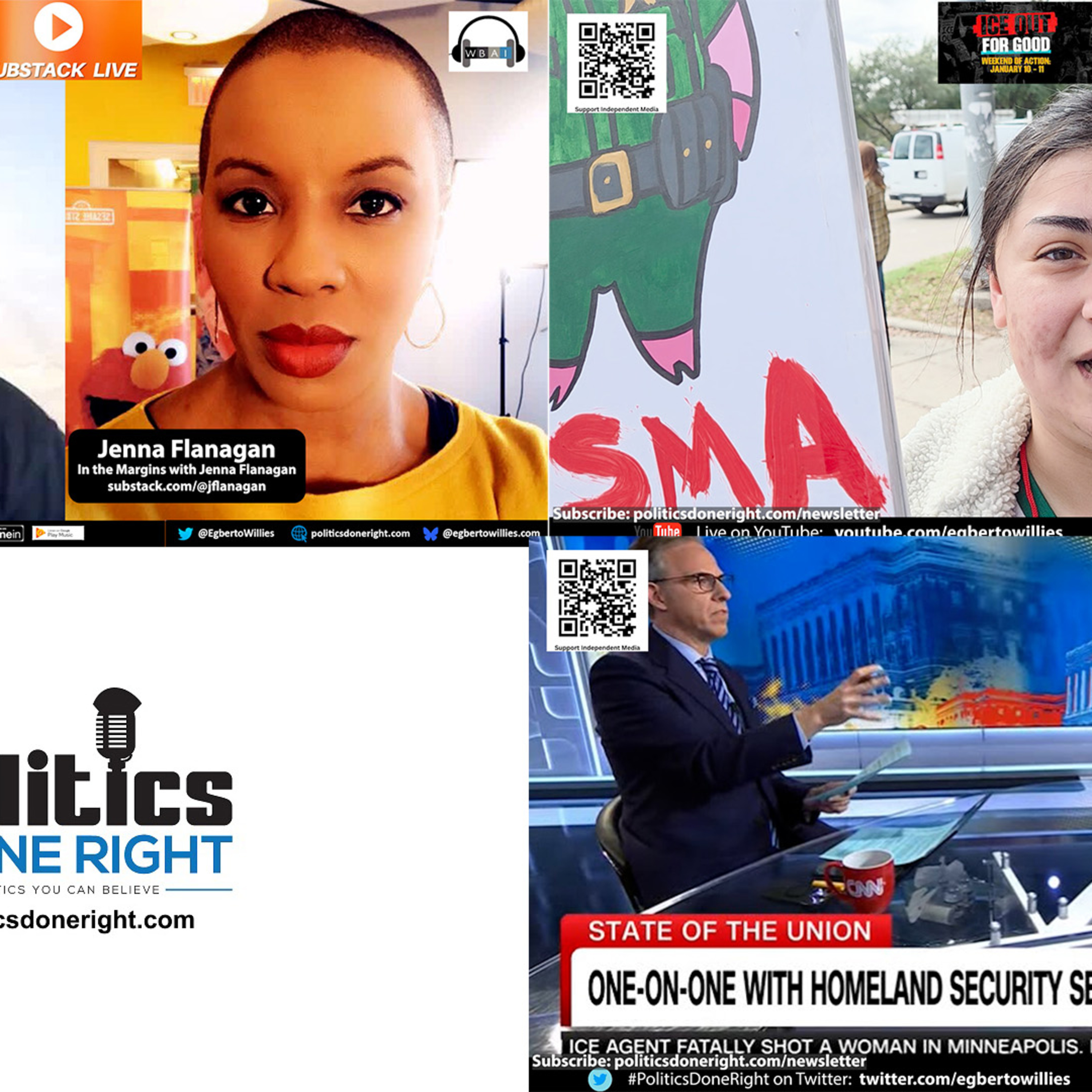 Murder of Renee Good by ICE, Tapper vs Noem Double Standard, Missing Voices in Protests