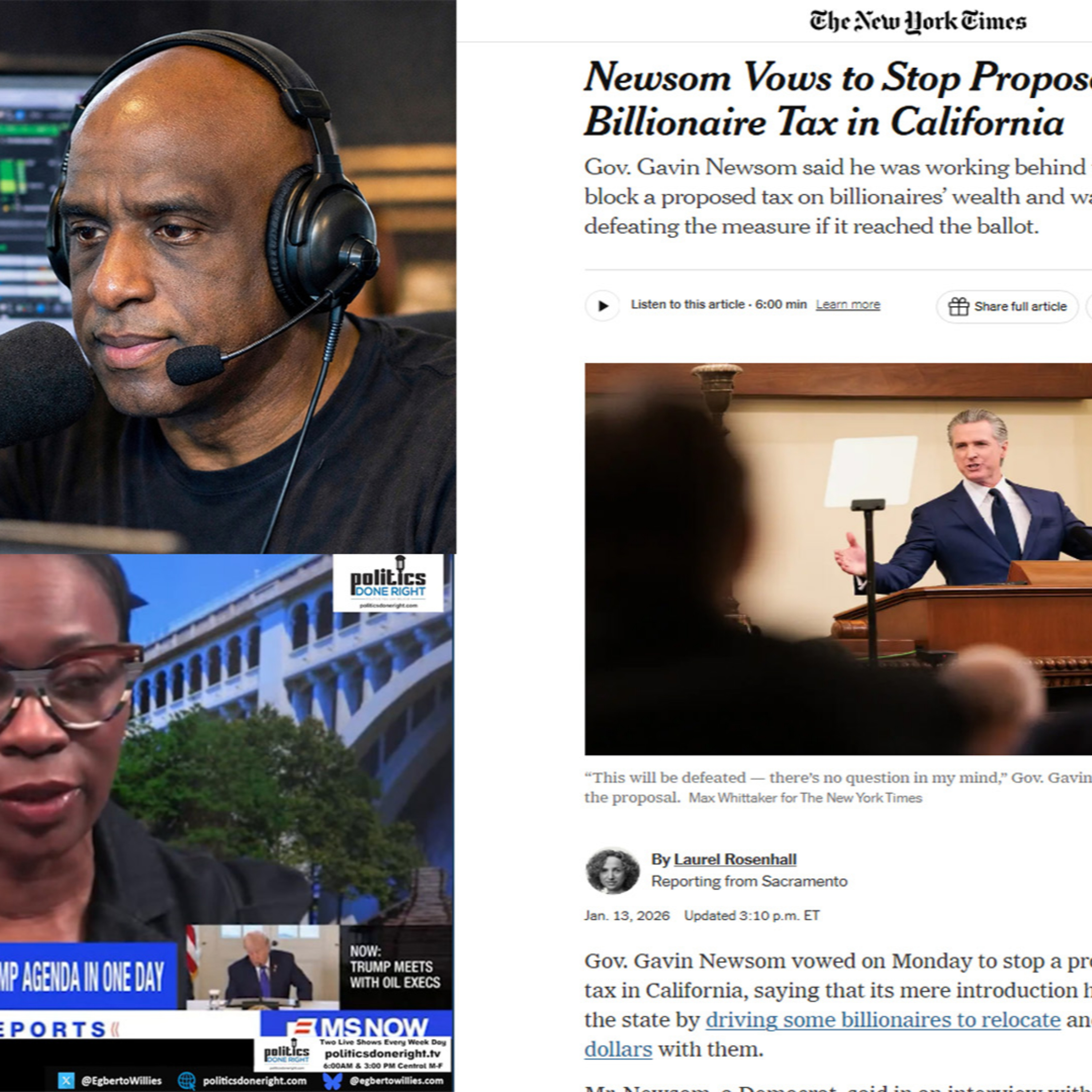 Newsom Blocks Billionaire Tax as Workers Push Back and Nina Turner Blames Democratic Failure