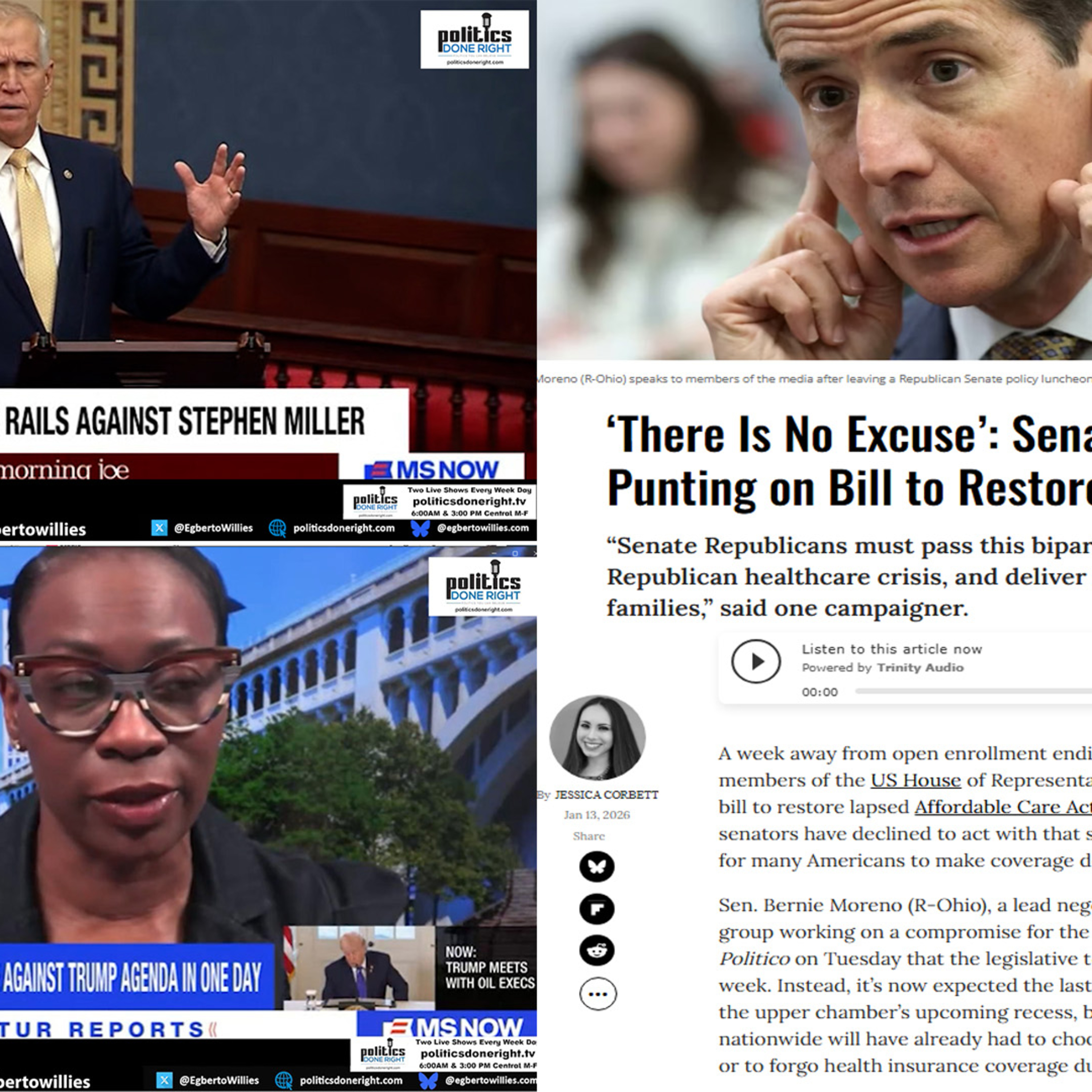 GOP Breaks Ranks on Greenland as Senate Stalls ACA Relief and Nina Turner Slams Dem Leaders