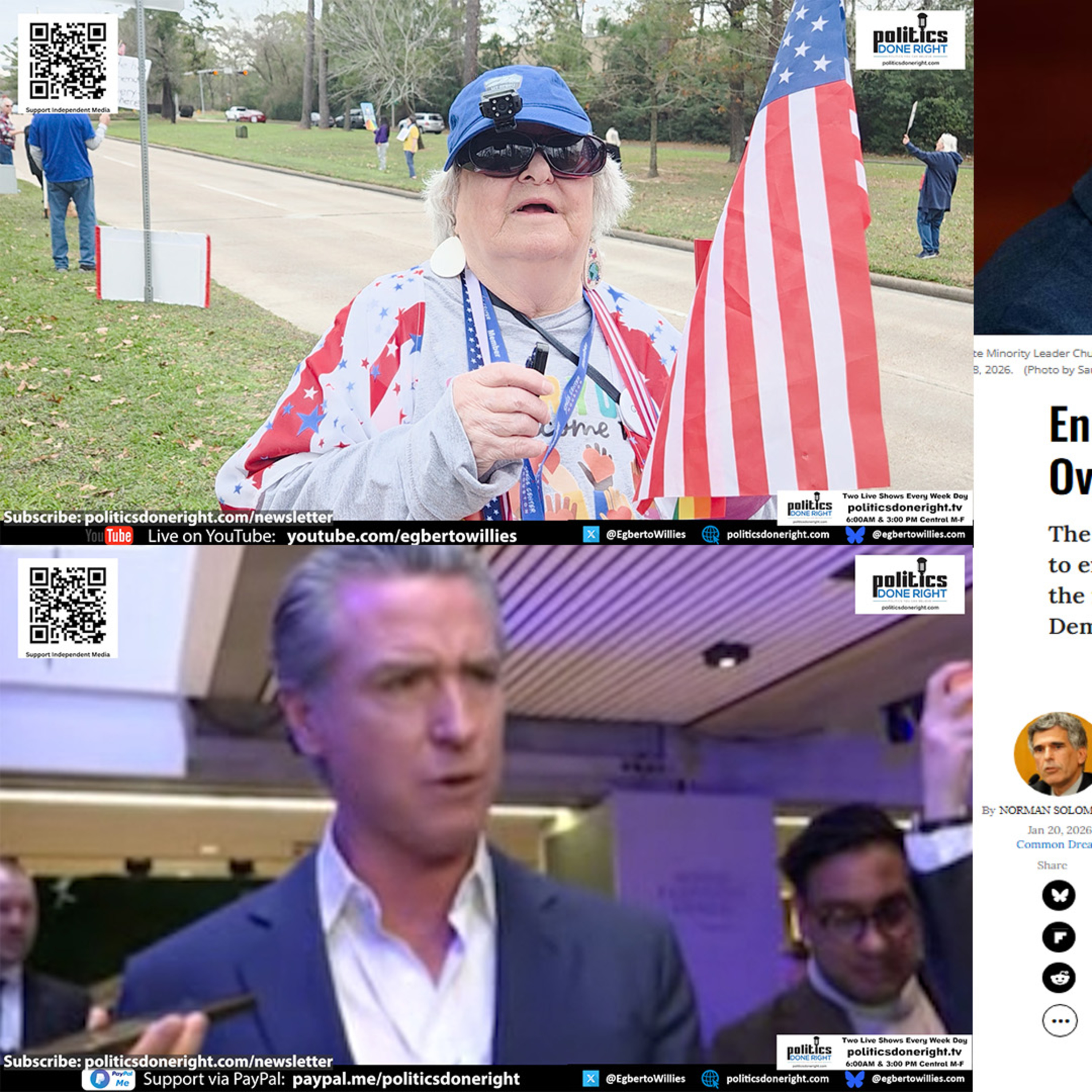 Defeating GOP Authoritarianism: Progressives, Newsom at Davos, and Kingwood’s Democratic Uprising