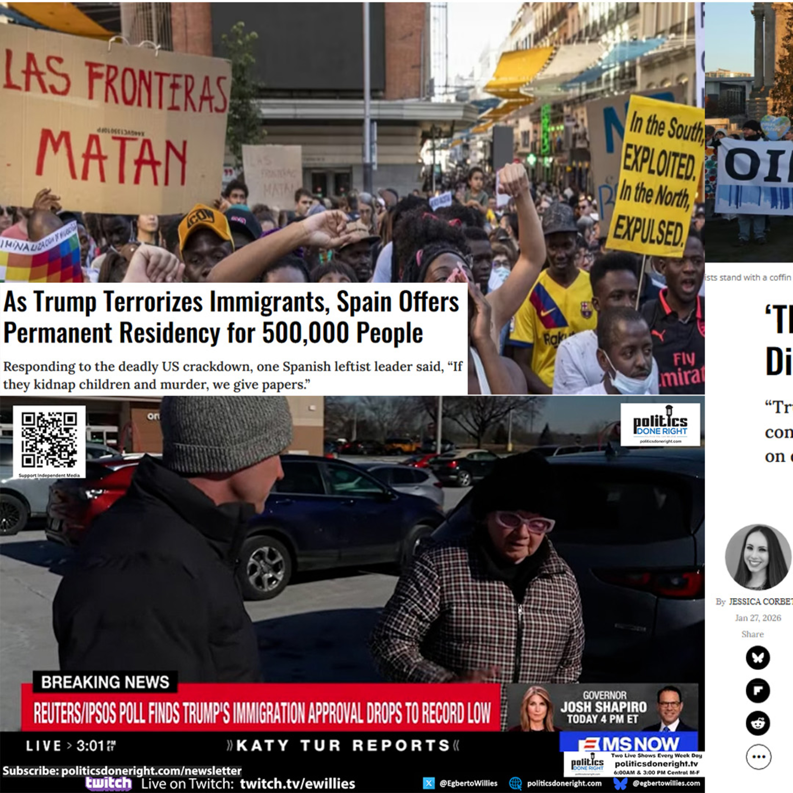 Spain Opens Doors as Trump’s Crackdown Intensifies — Paris Agreement Abandonment & MN Protest Fury