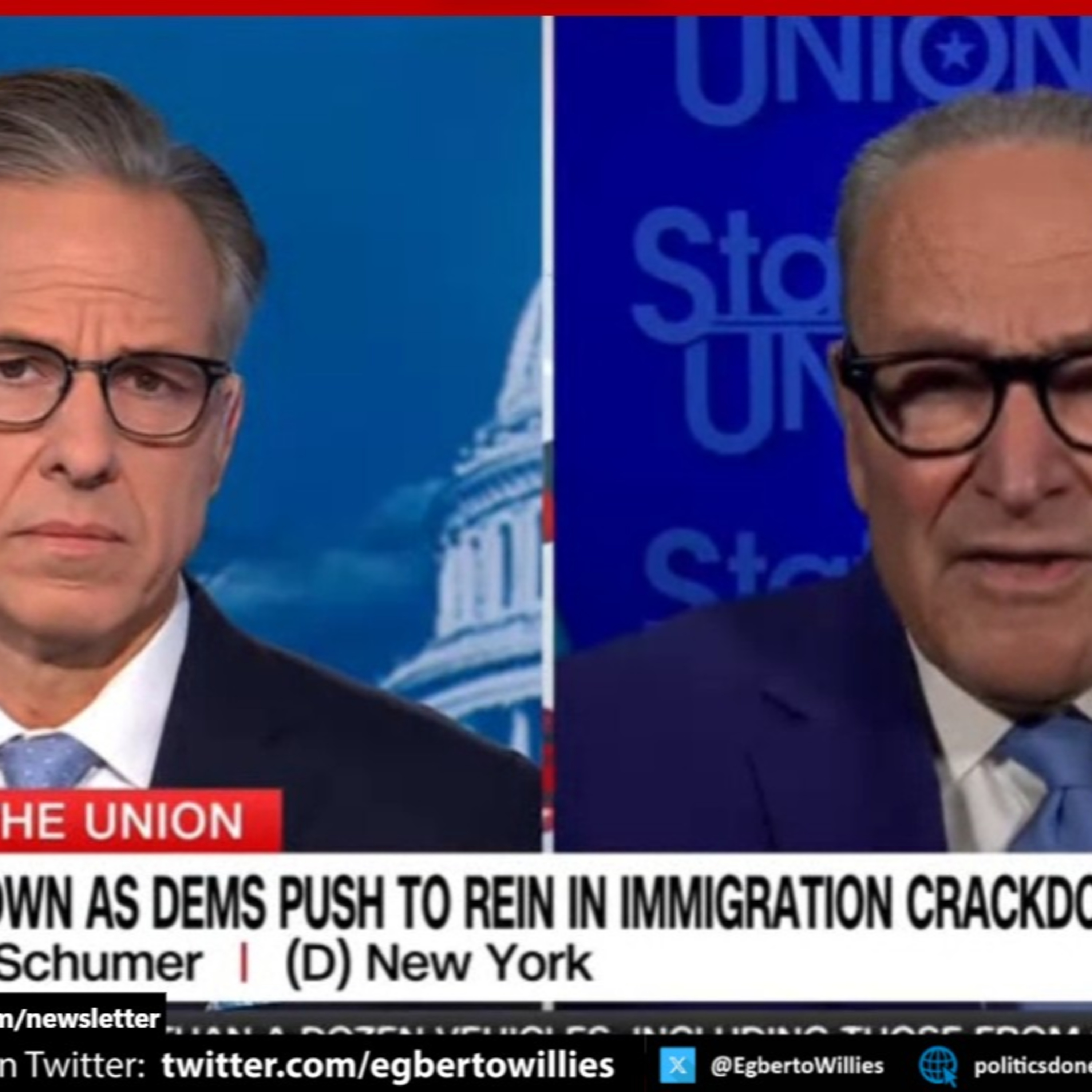 Listen well Schumer Stop Proposing. Start Demanding The Fight to Rein In ICE