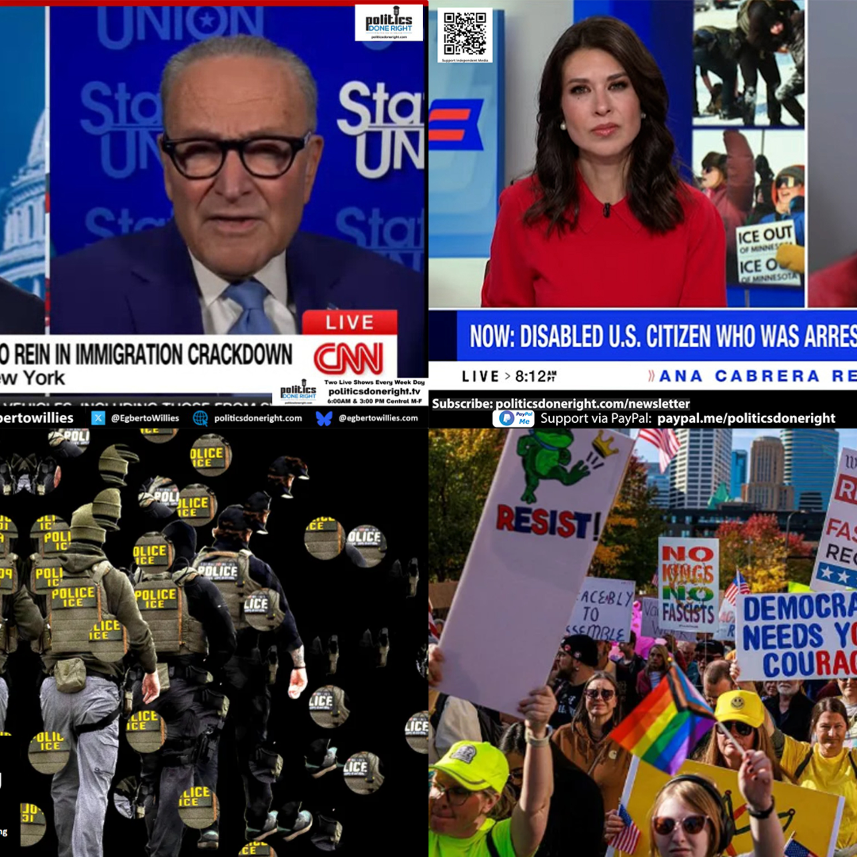 Dems! Stop Proposing, Start Demanding: ICE Crackdown, Citizen Dragged, and Signs We’re Winning