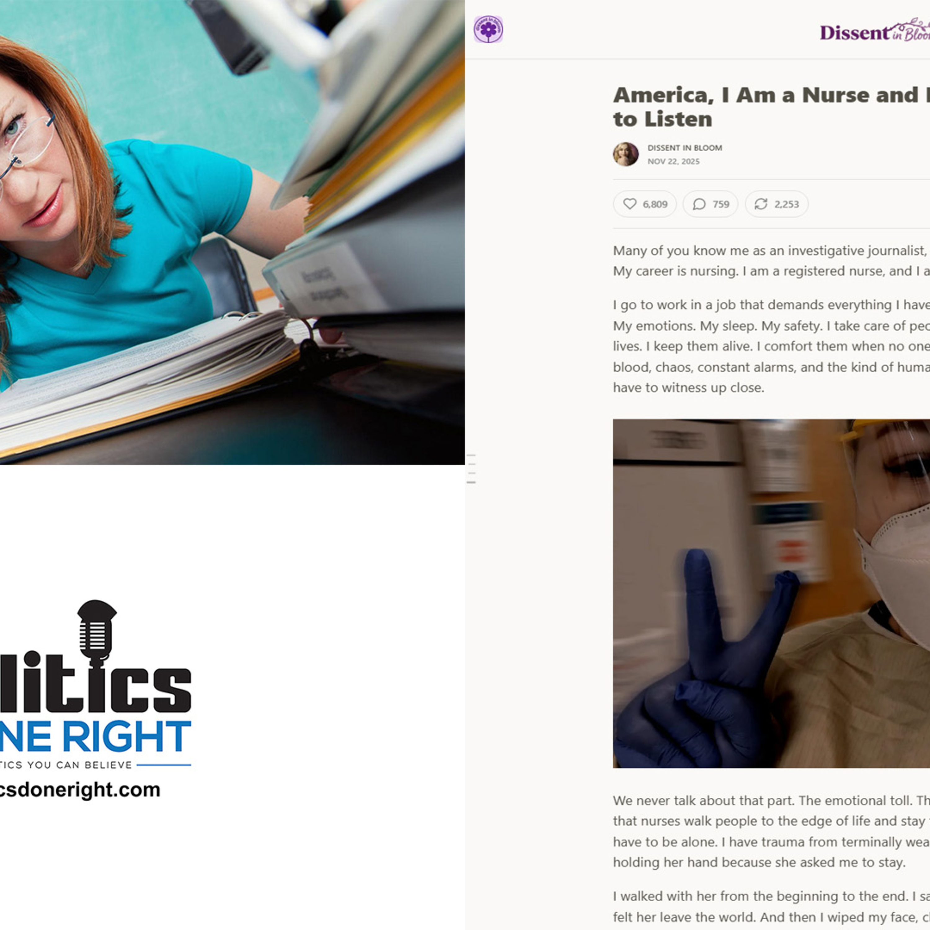 Nurse’s White Flag & Teacher’s Plea: Healthcare Burnout Meets Economic Justice Crisis