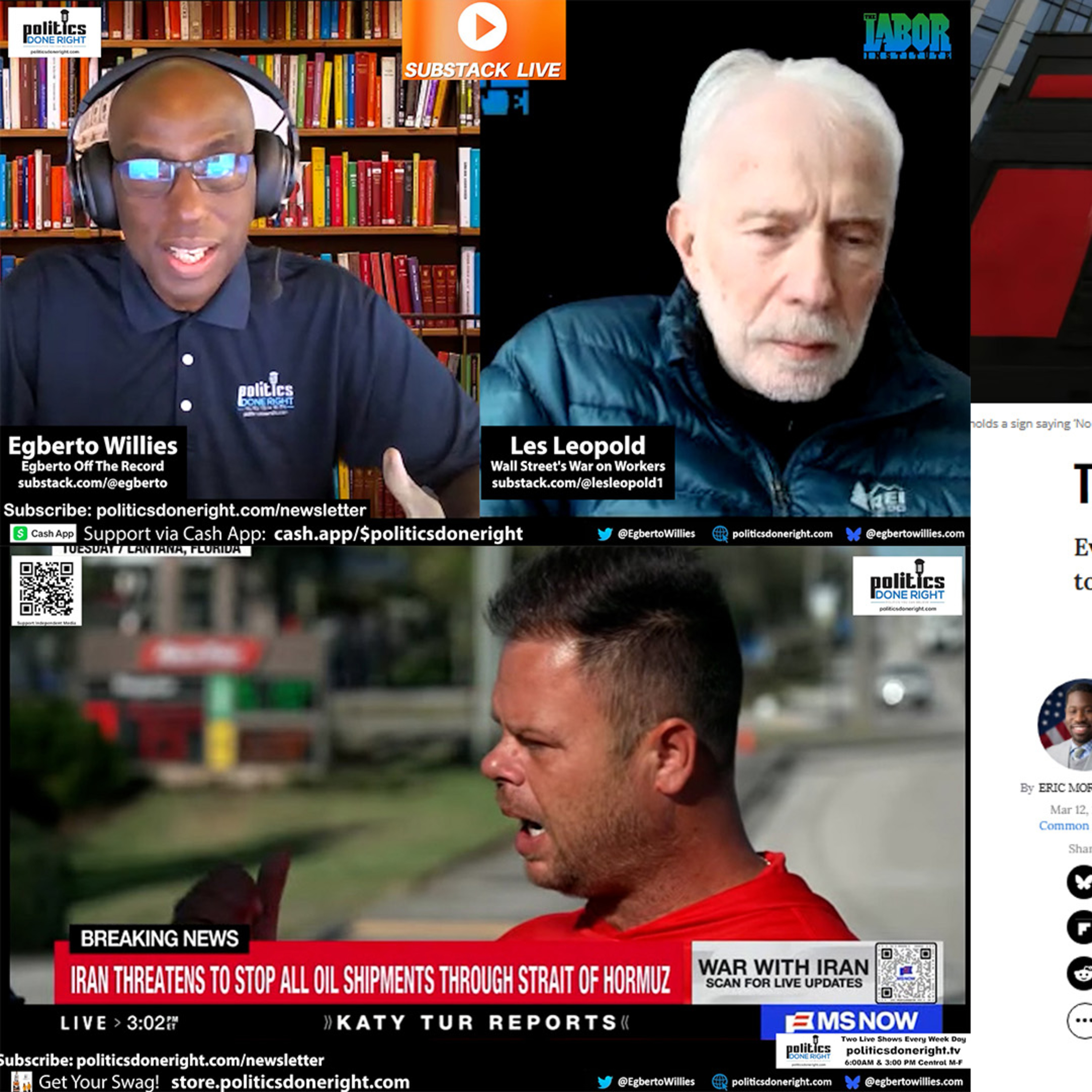 Jobs, War, and Voter Regret: Why Democrats Lose Workers, MAGA Doubts Trump, Iran War Costs Rise