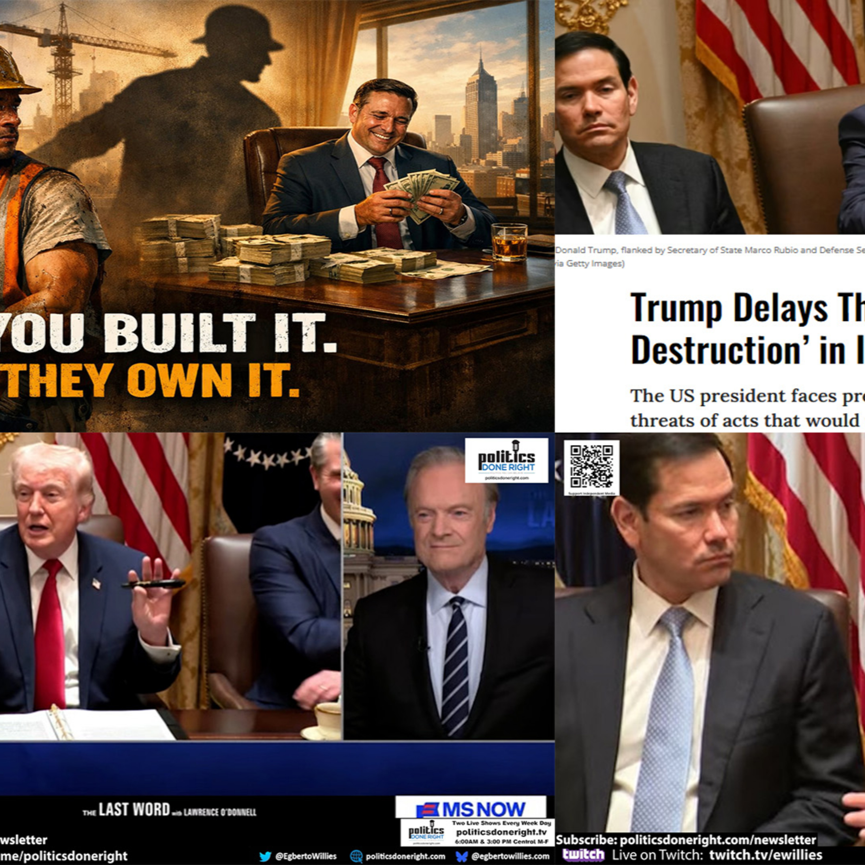 War, Oil, Lies & Labor: Trump’s Iran Delay, Venezuela Grab, Worker Reality Check