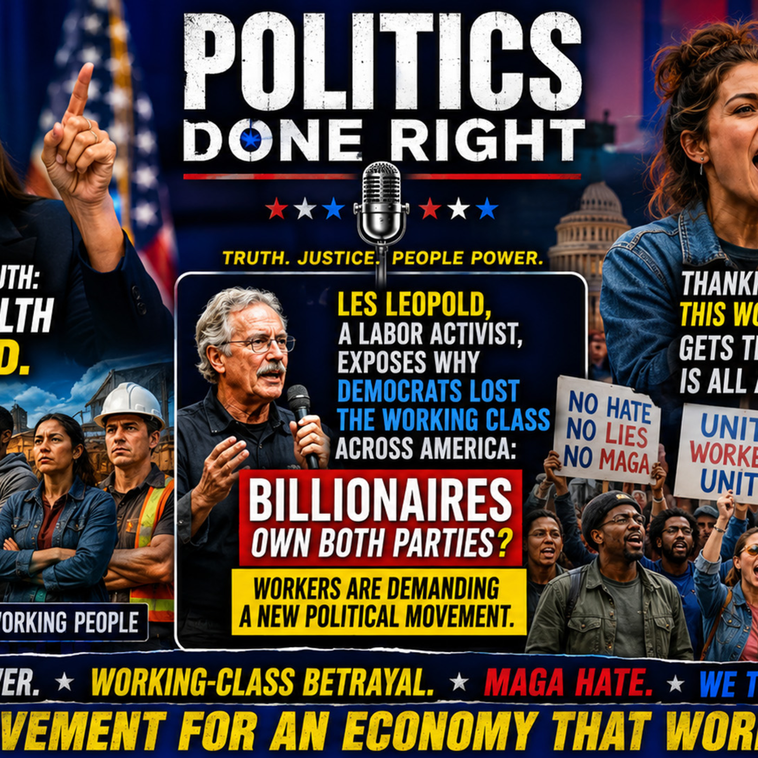 AOC Exposes Billionaire Myths as Les Leopold Reveals Why Workers Abandoned Democrats