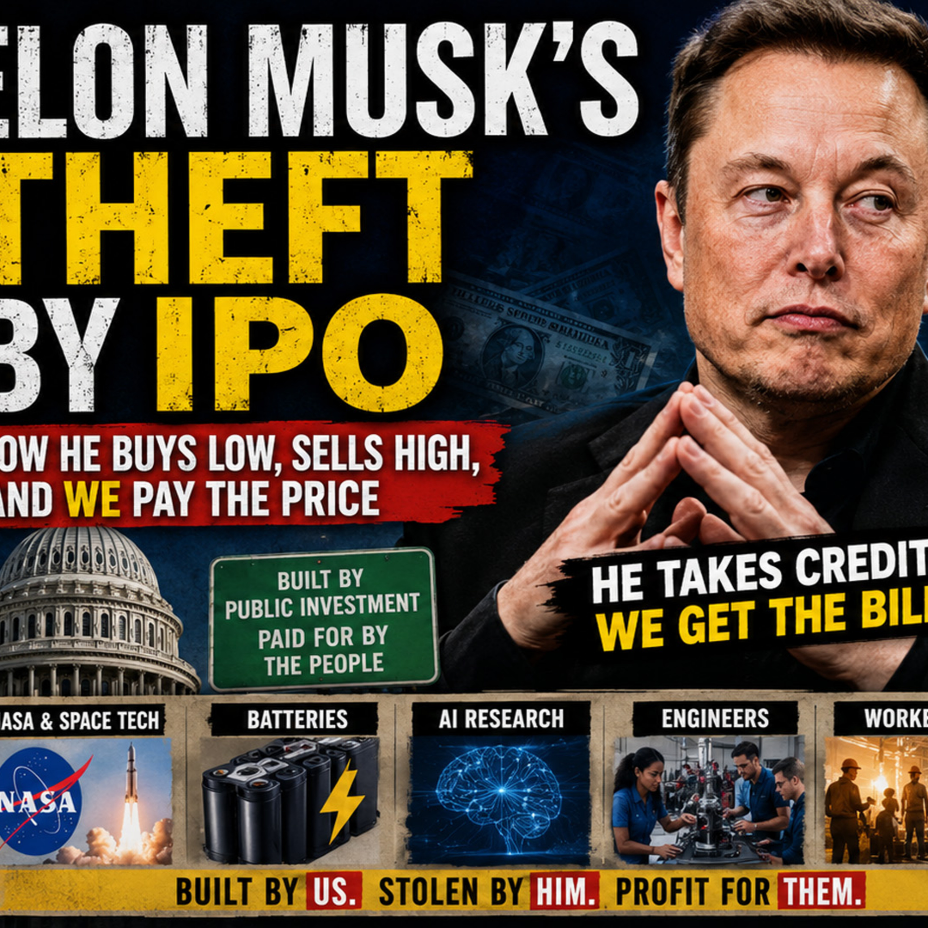 Elon Musk's theft by IPO