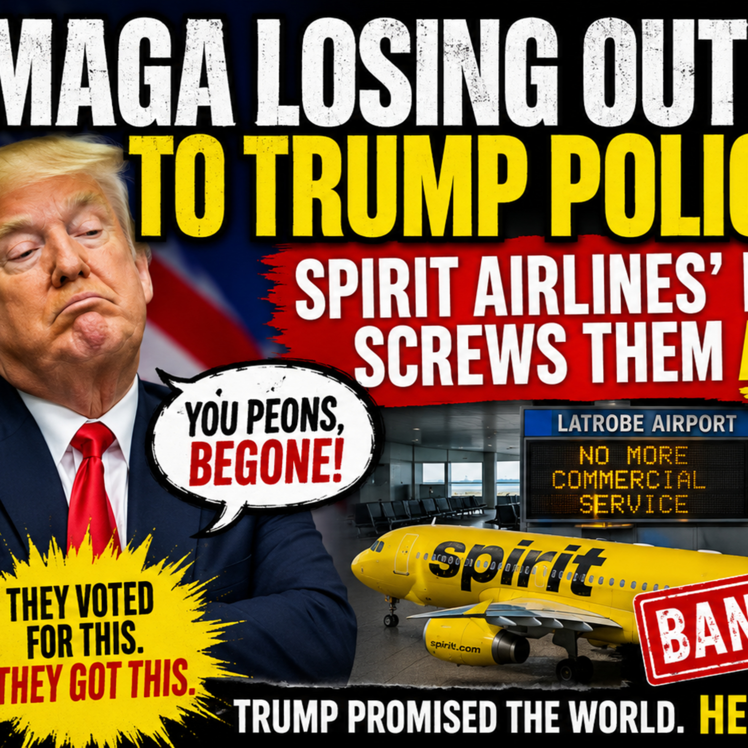 MAGA Voters Lose Flights, Jobs, and Money After Spirit Airlines Collapse Hits Home