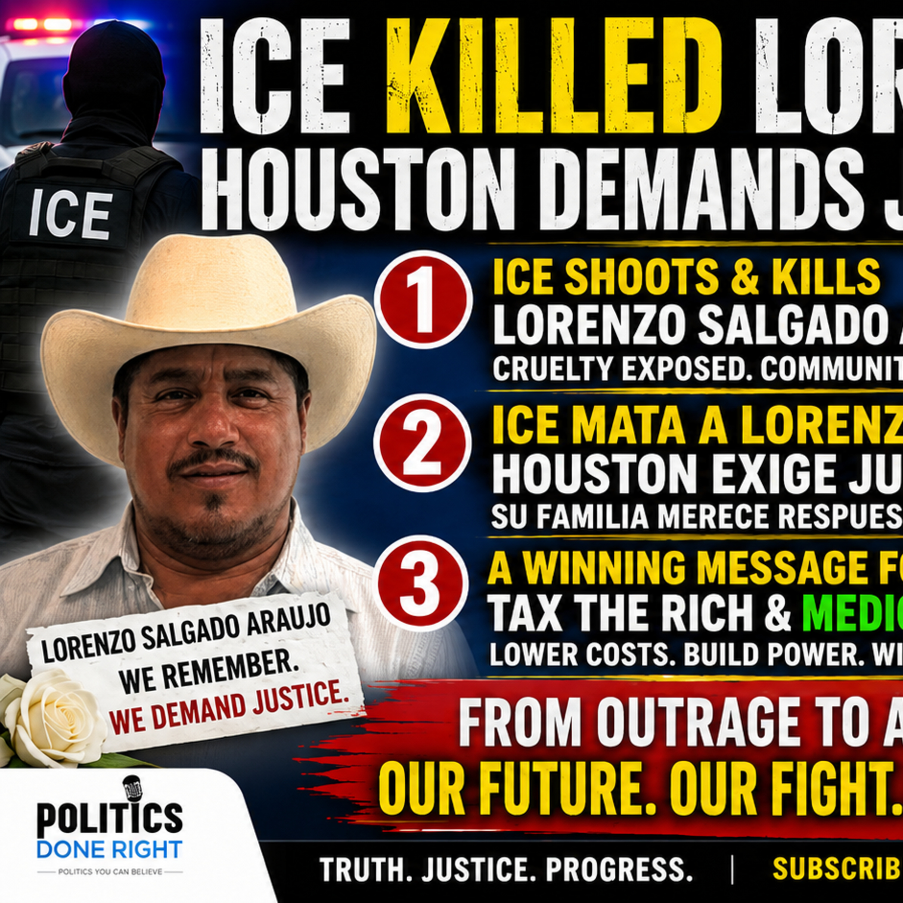 Houston Demands Justice For Lorenzo Salgado Araujo As Swing Voters Reject Centrism