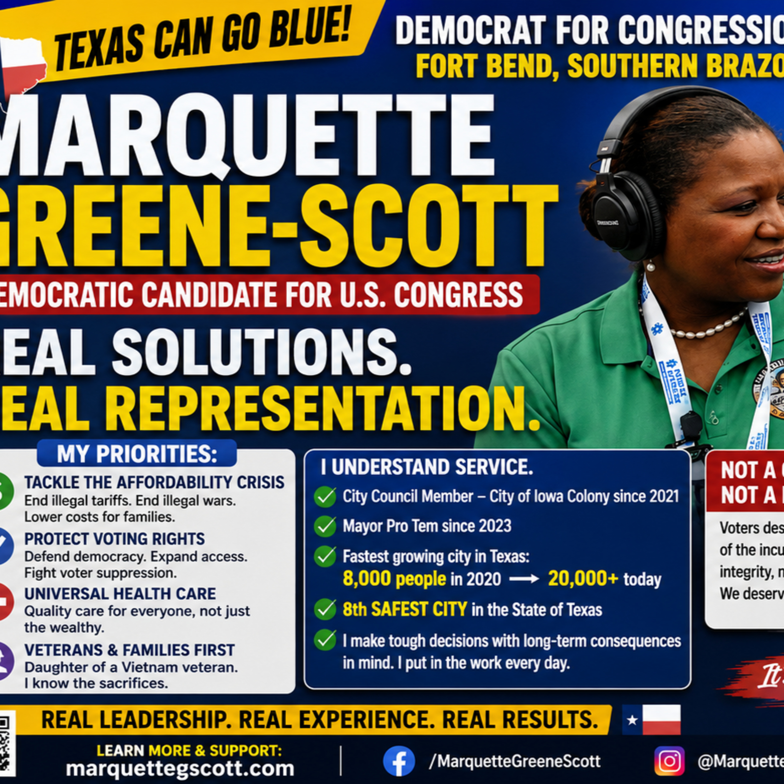 Marquette Greene-Scott: TX-22 Needs a Public Servant, Not a Political Dynasty