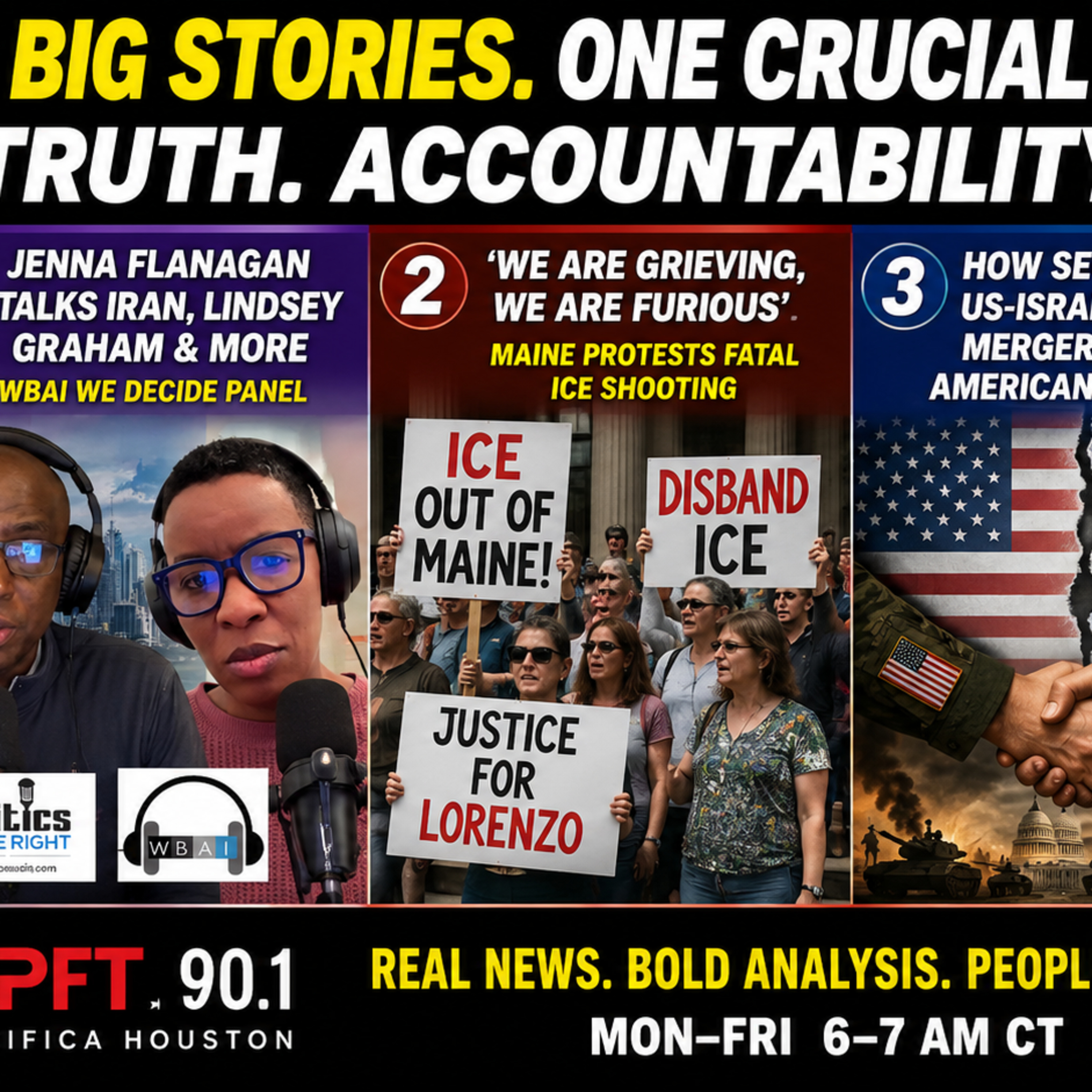 ICE Kills in Maine, Section 219 Threatens Democracy, Trump Taxes Hormuz, and Jenna Weighs In