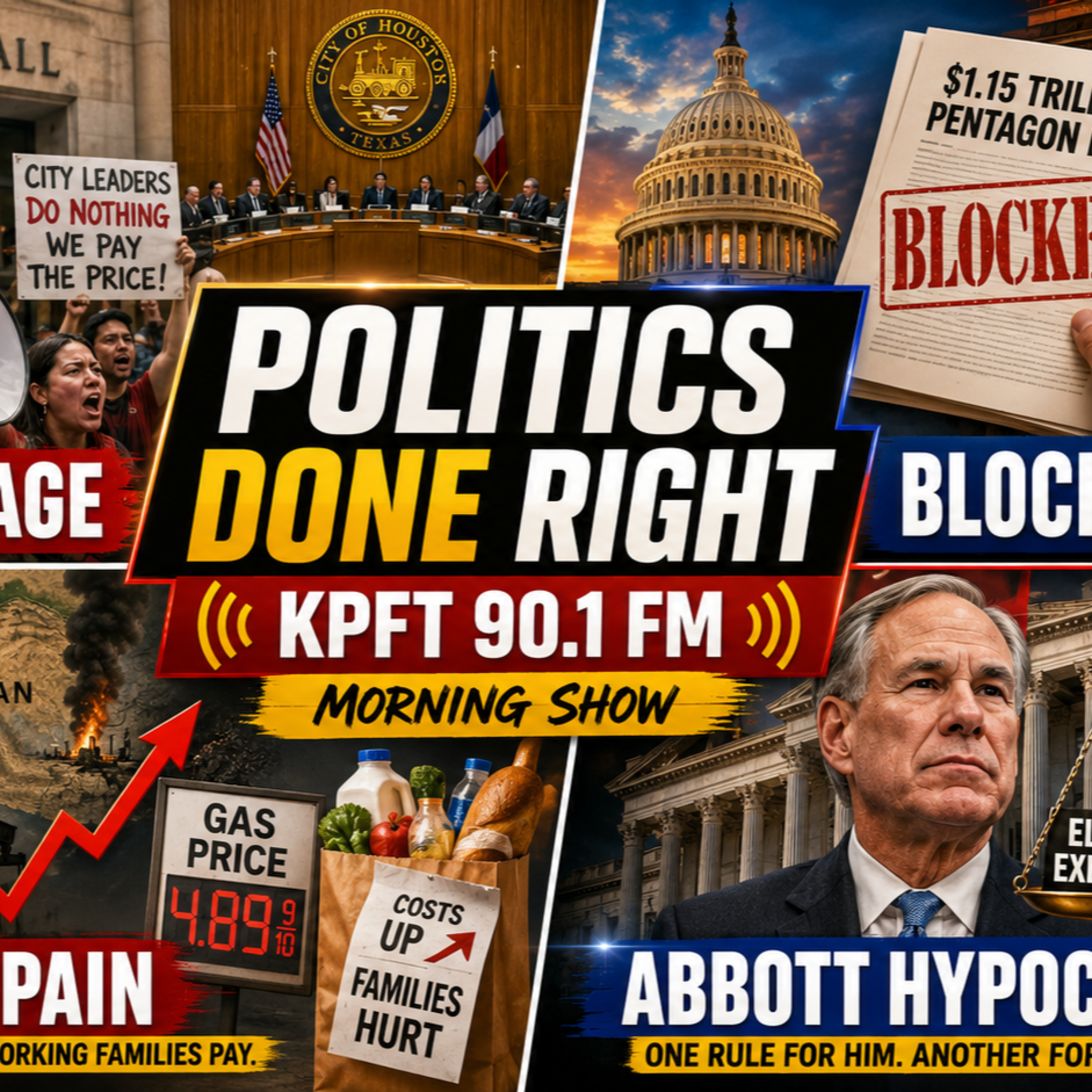 ICE Outrage, Senate Blocks War Bill, Iran Price Pain, and Abbott’s Courthouse Hypocrisy