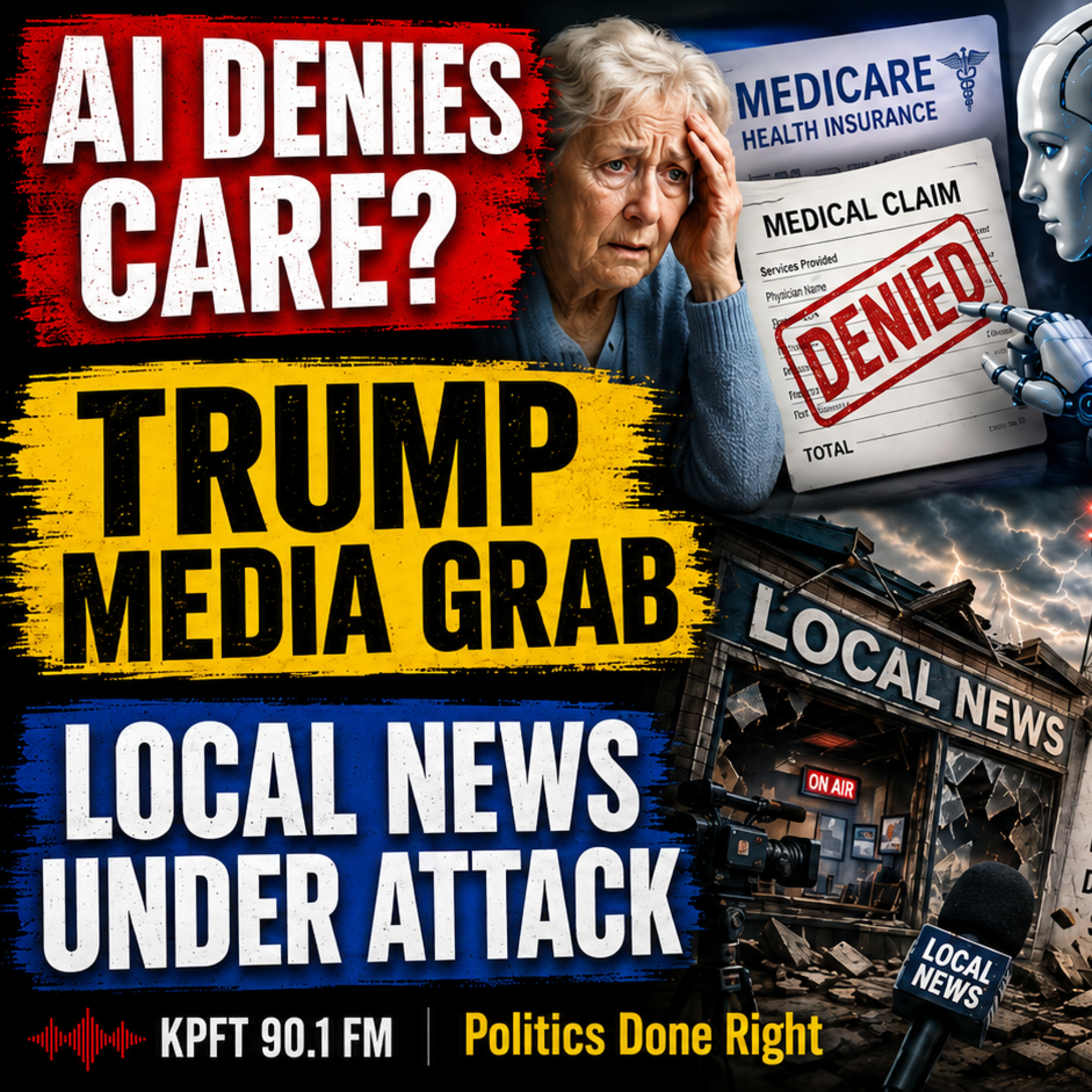 Medicare AI Denials, a Trump Media Grab, and the FCC’s Attack on Local Journalism