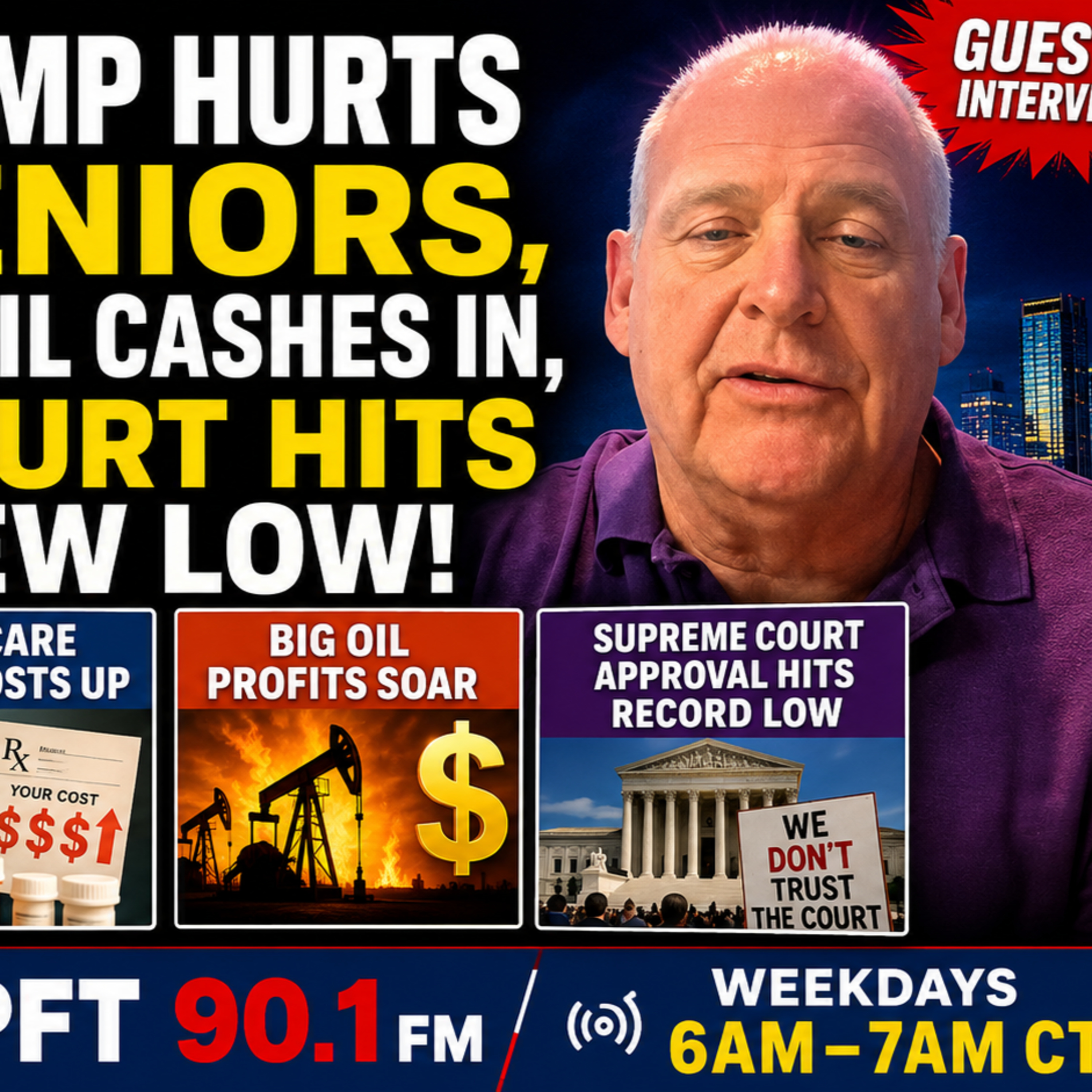 Shaun Finnie Takes On MAGA as Trump Raises Drug Costs, Oil Profits Soar, and Court Trust Collapses