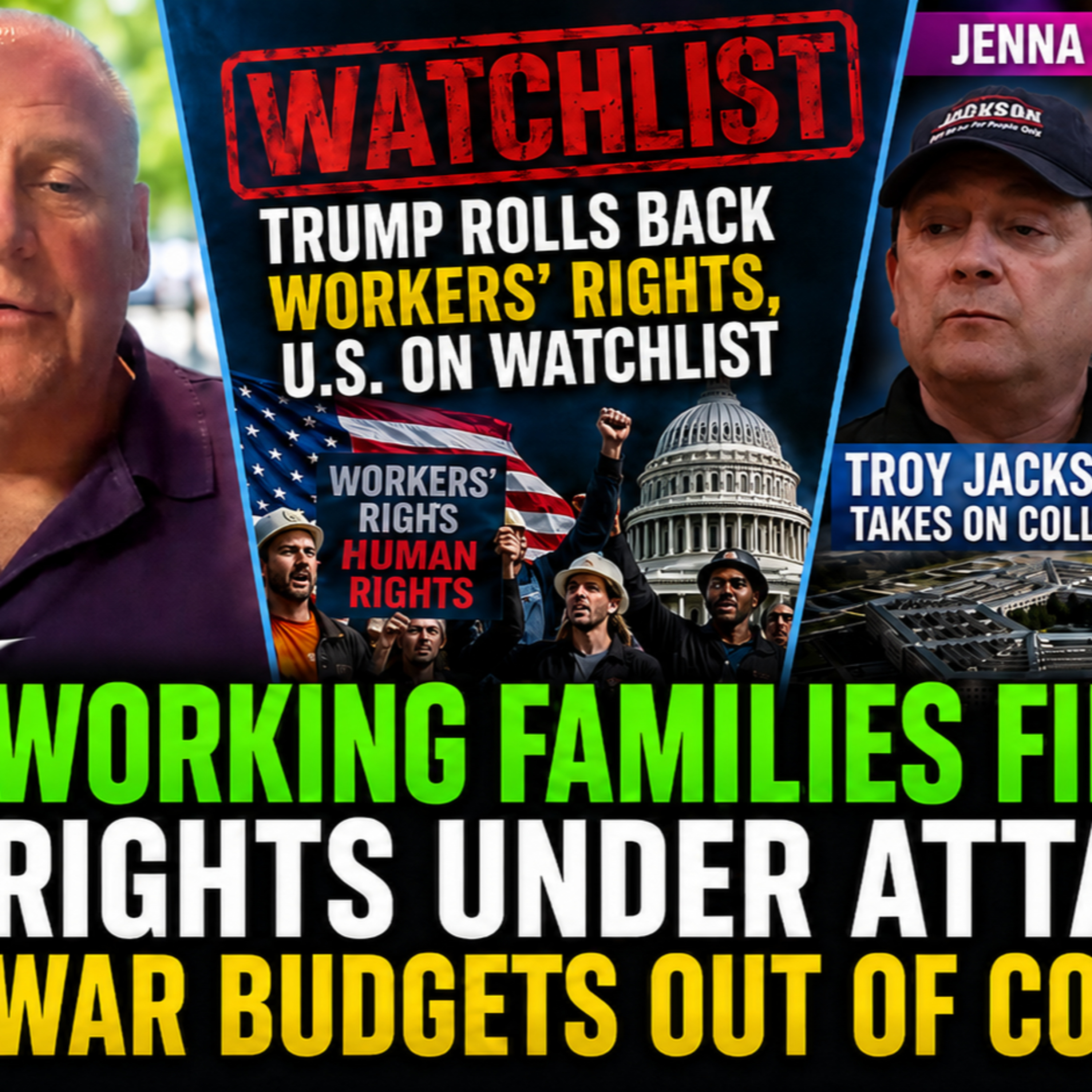 Shaun Finnie’s Middle-Class Fight, Trump’s Worker Assault, Gaza, and a $1.5T Pentagon Budget