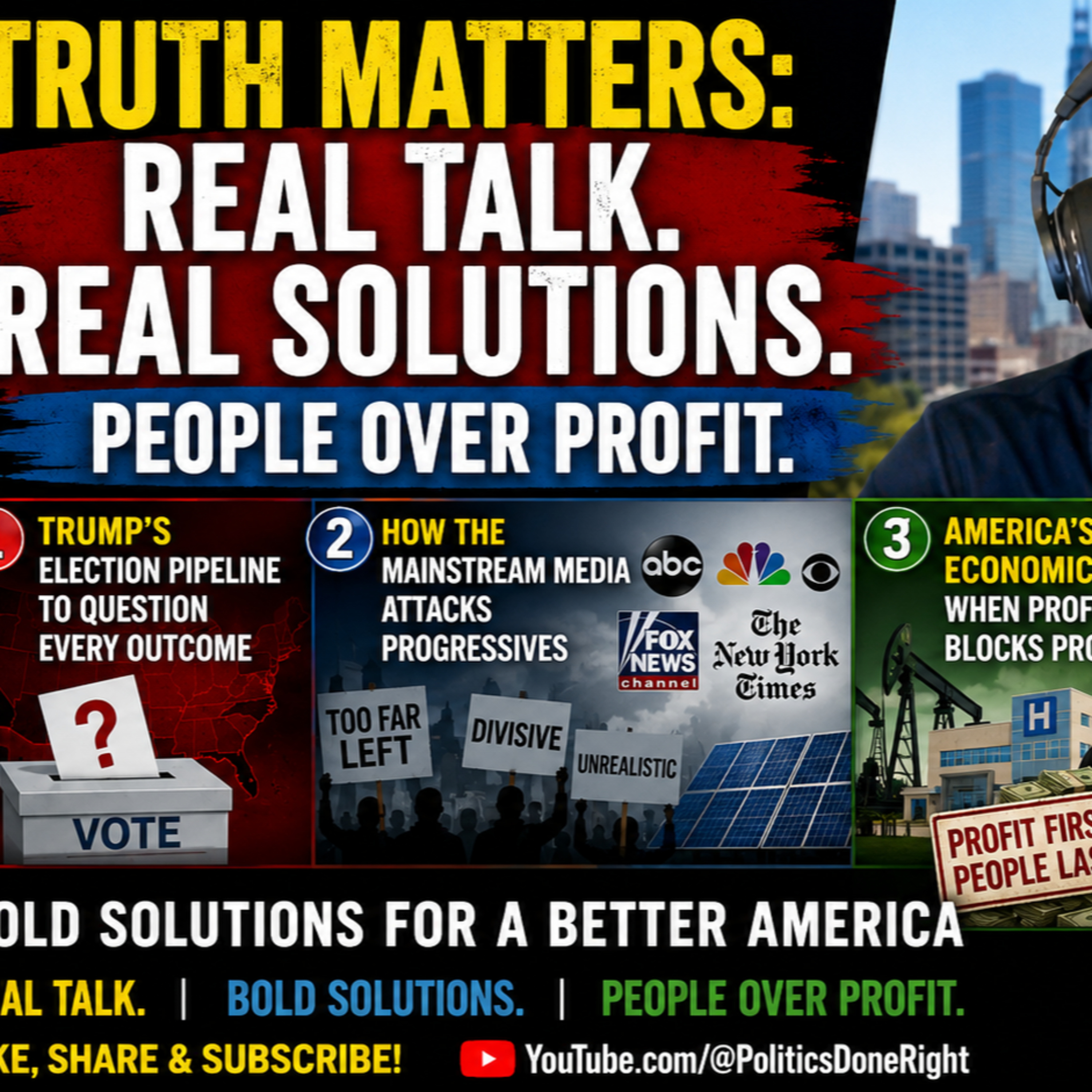 Trump Pre-Rigs Defeat, Corporate Media Attacks the Left, and Profit Blocks Progress