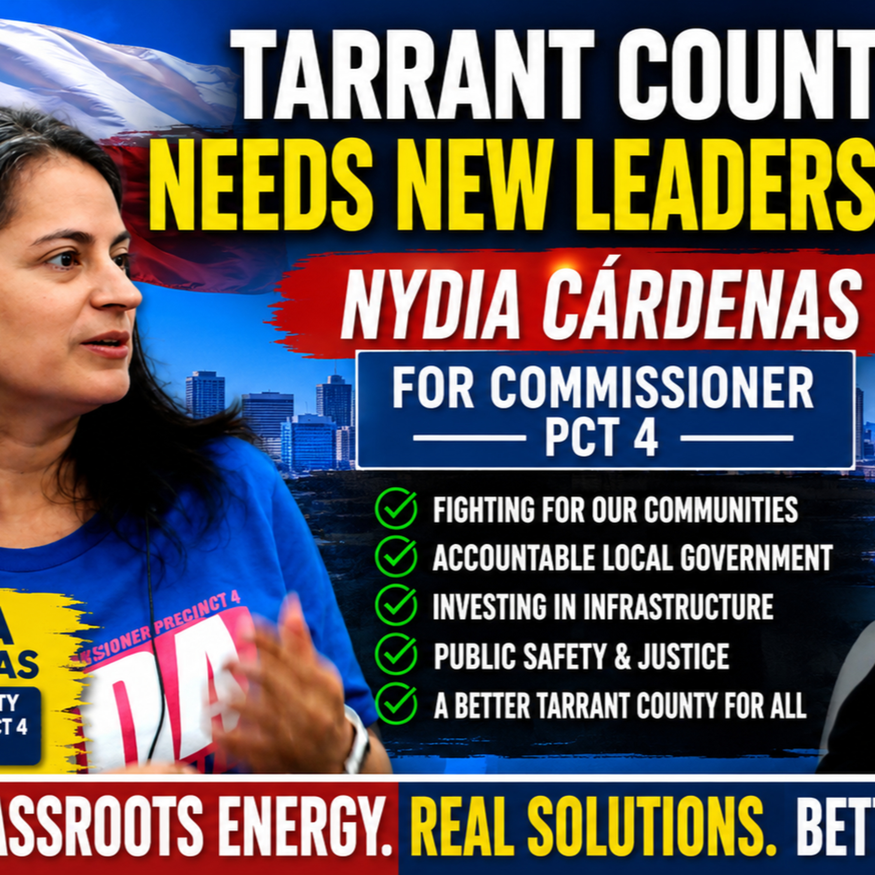 Nydia Cárdenas: Tarrant County Government Must Serve Working Families, Not Powerful Interests
