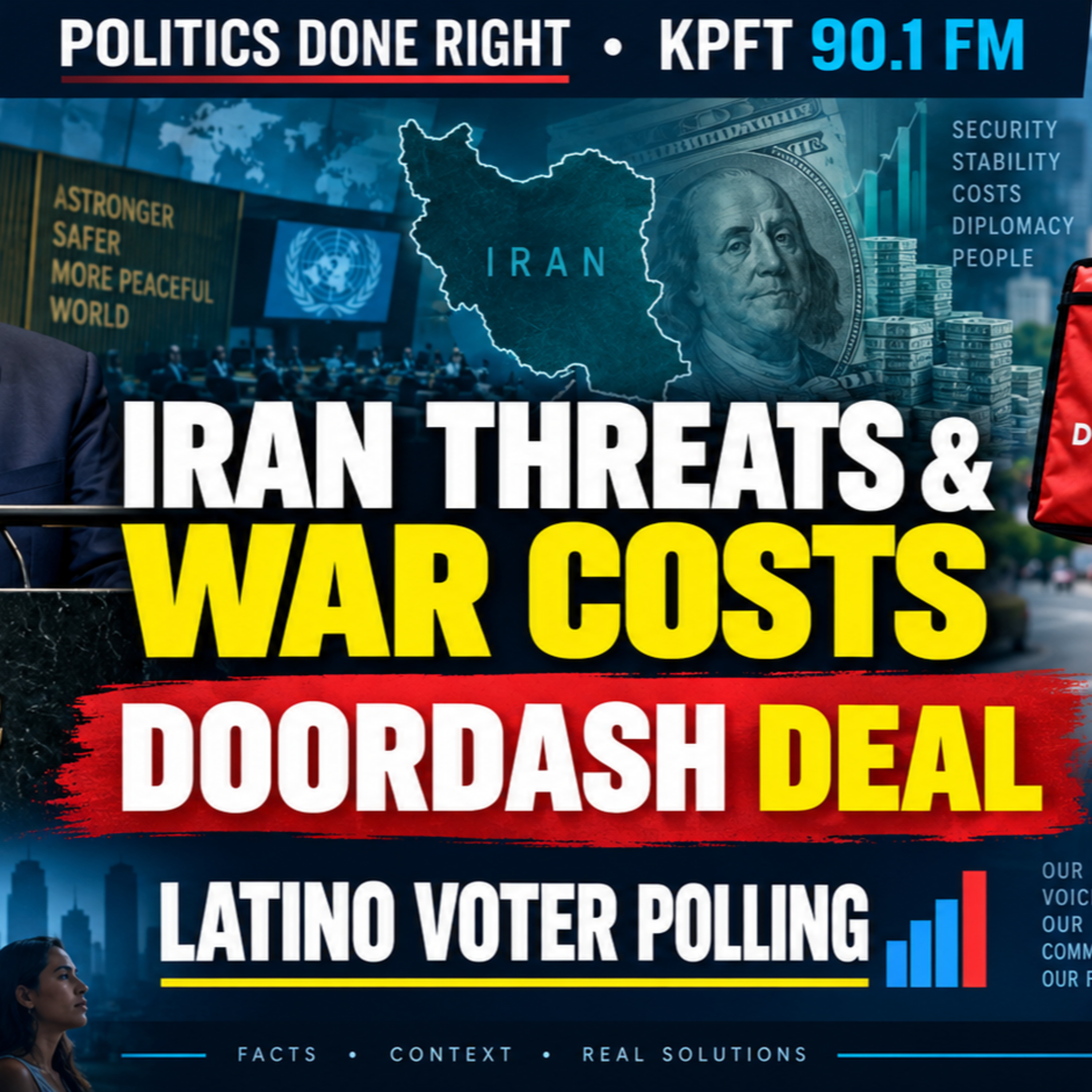 Trump’s UN Iran Threat, War Costs, Mamdani’s DoorDash Settlement and Latino Voters