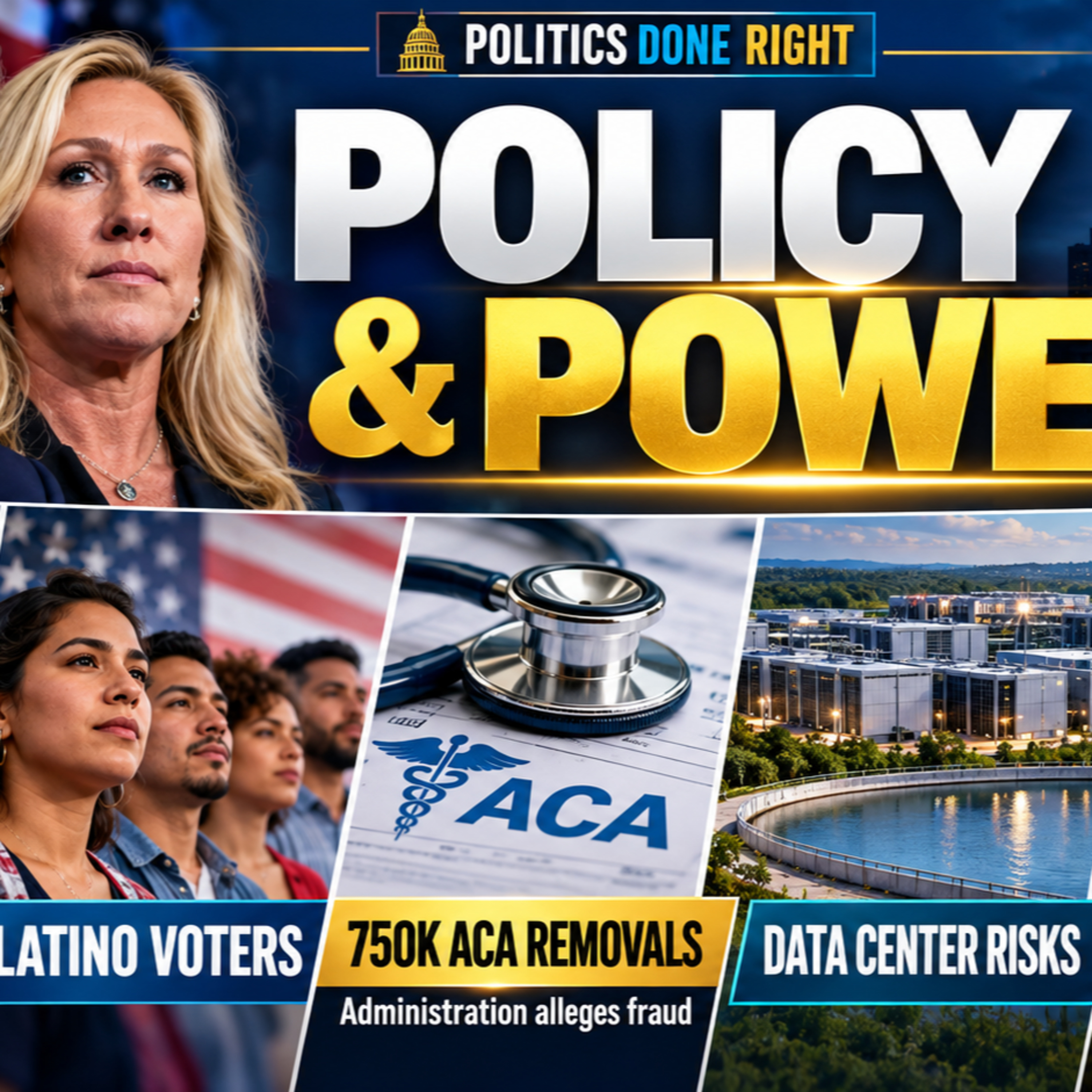 MTG vs. Trump, Latino Voters, 750K ACA Removals, Data Center Risks and China's Cuba Energy Aid