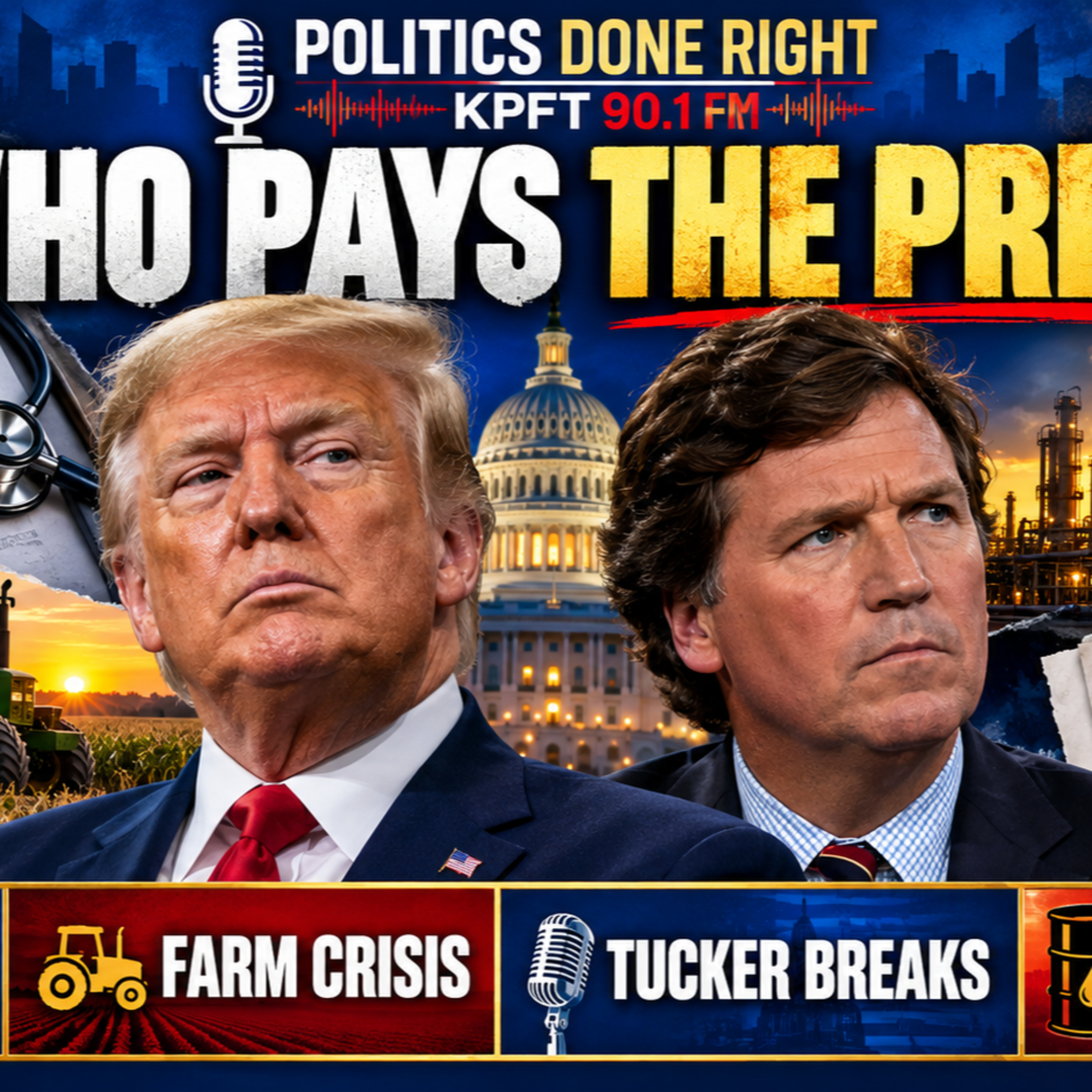 LIVE! Trump’s ACA Cuts, Farmers’ High Costs, Tucker’s 25th Amendment Call, and Insurers’ Big Oil Alliance