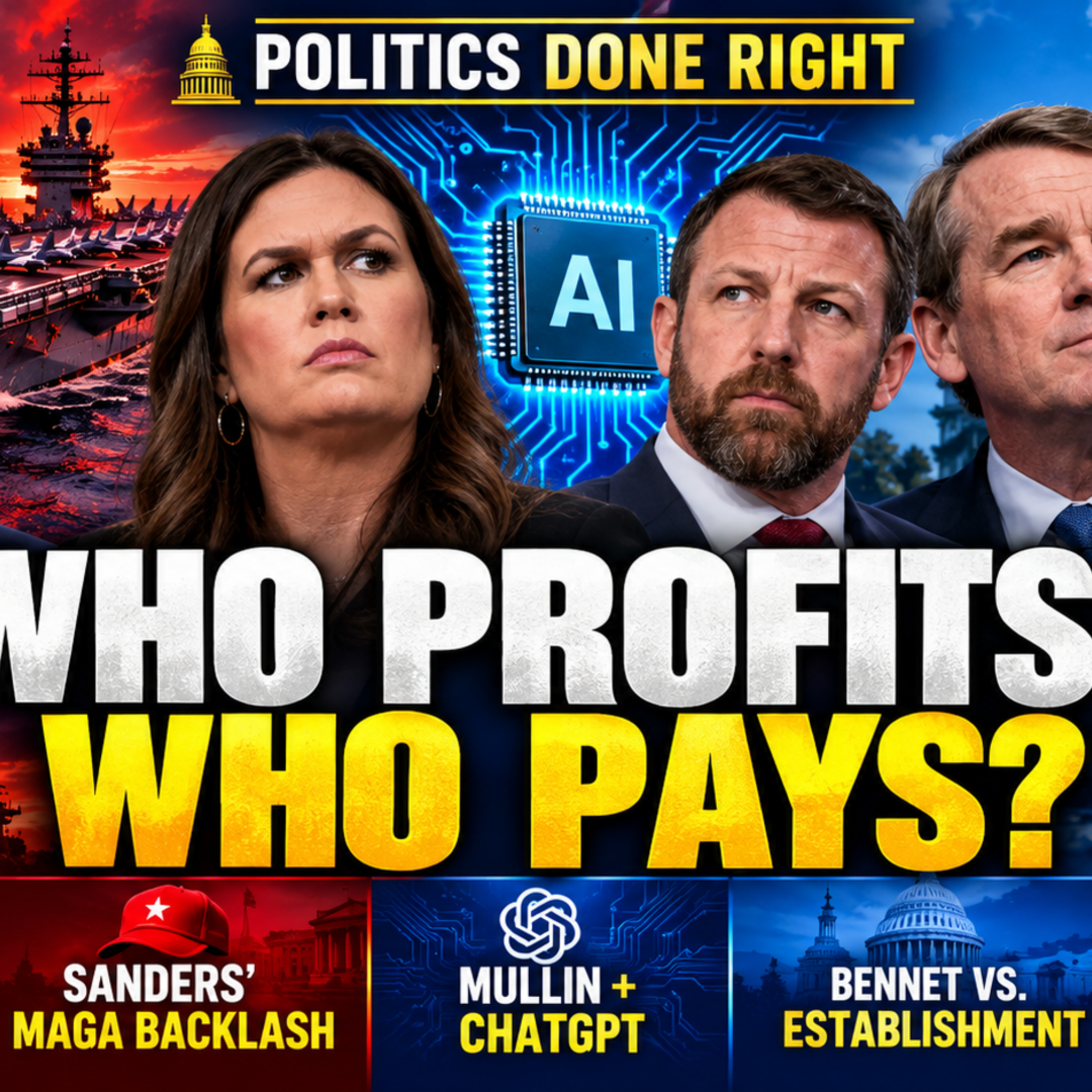 WBAI: Iran War & AI; Sanders’ MAGA Ad Revolt; Mullin’s ChatGPT; Bennet Slams Dems; Water Profits
