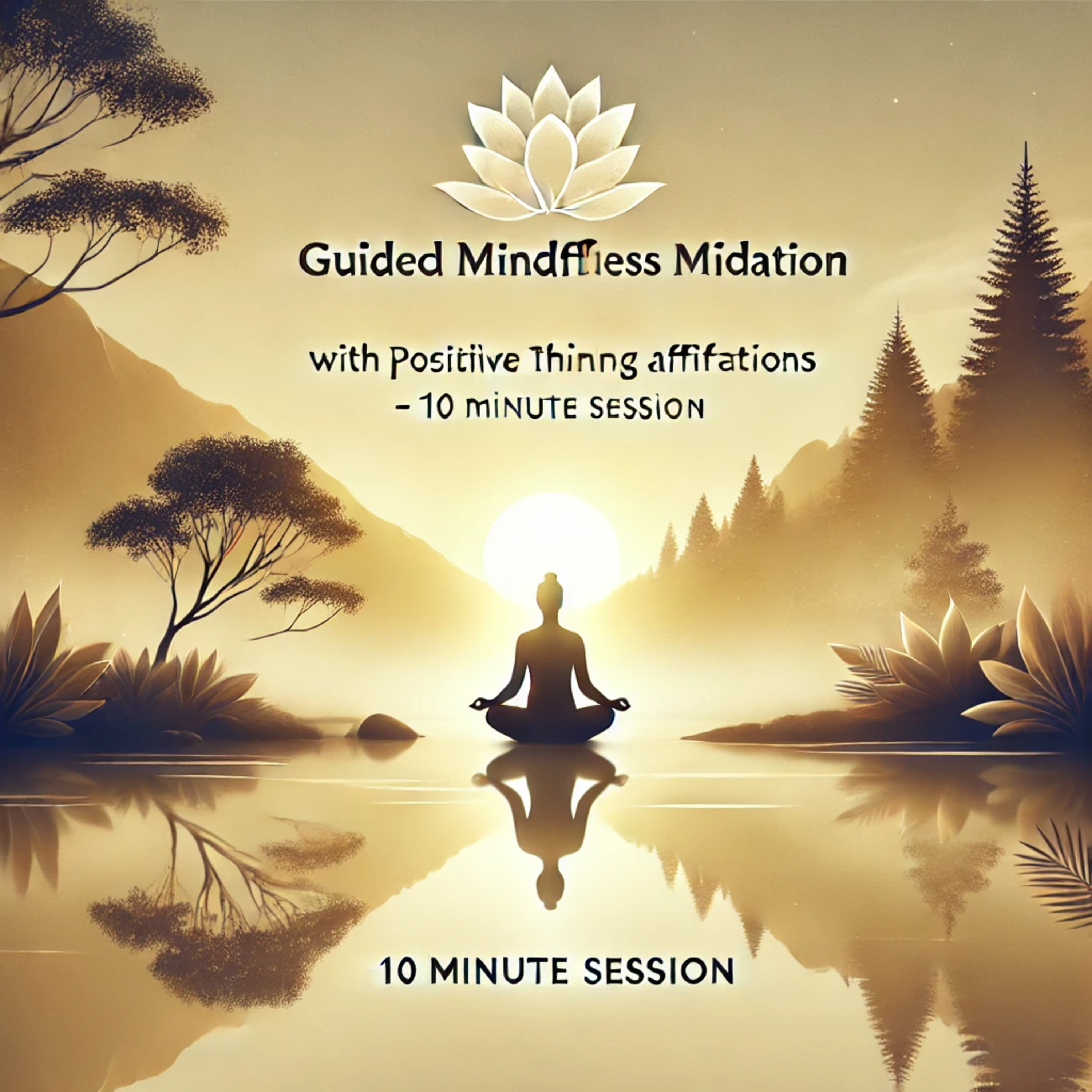 Guided Mindfulness Meditation with Positive Thinking Affirmations - 10 Minute Session episode artwork