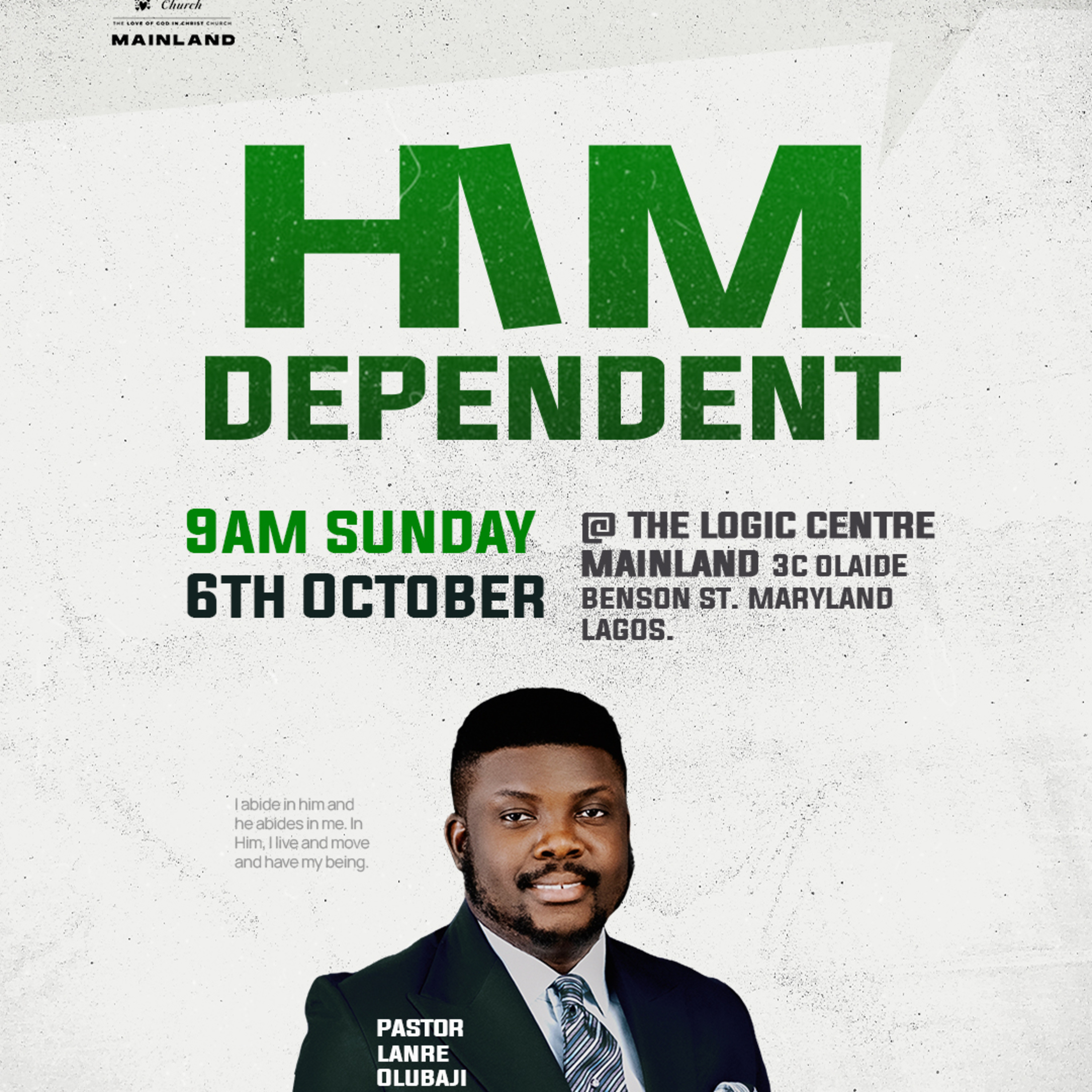 HIM DEPENDENT | PASTOR LANRE OLUBAJI | THE LOGIC CHURCH episode artwork