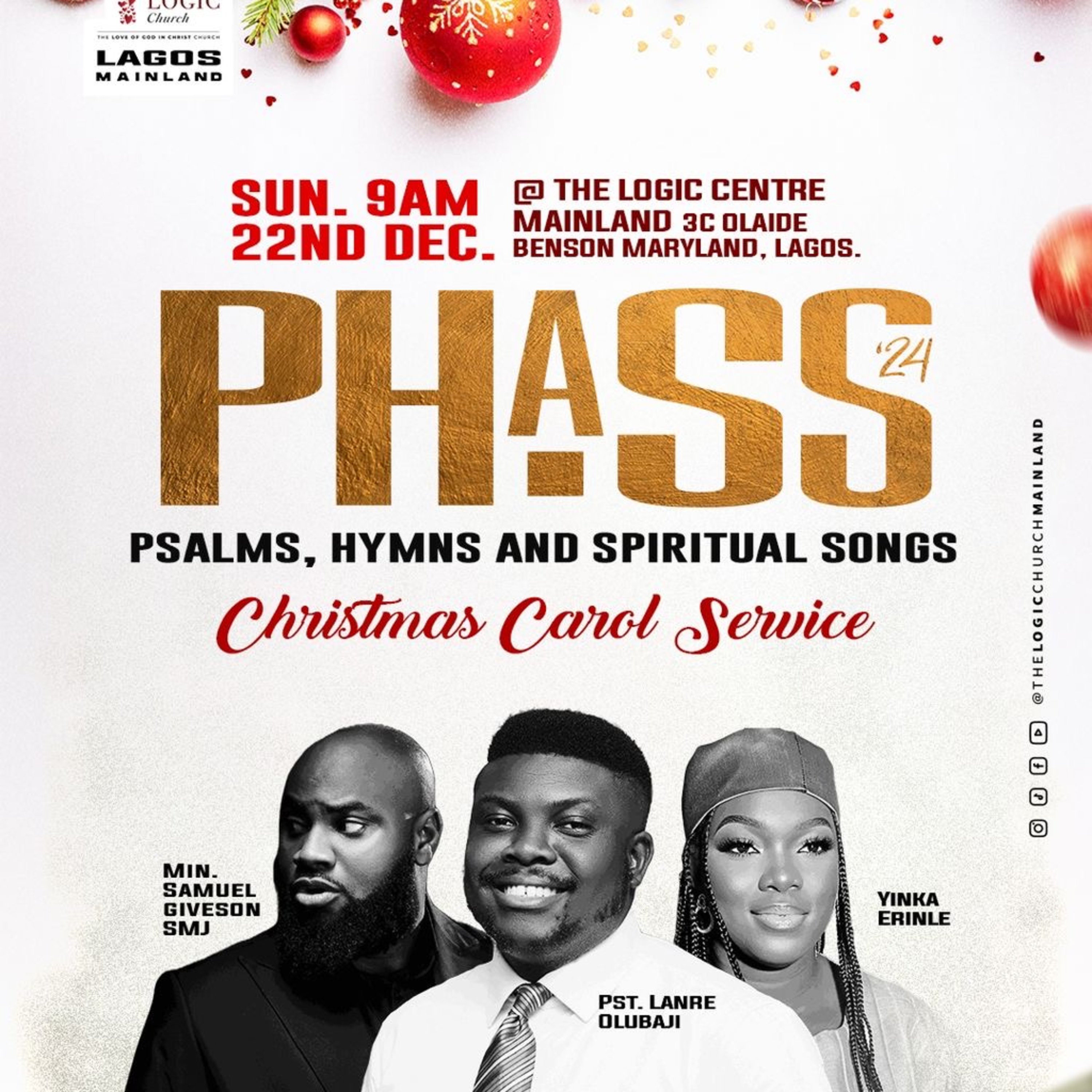 CHRISTMAS CAROL SERVICE | PASTOR LANRE OLUBAJI | THE LOGIC CHURCH episode artwork